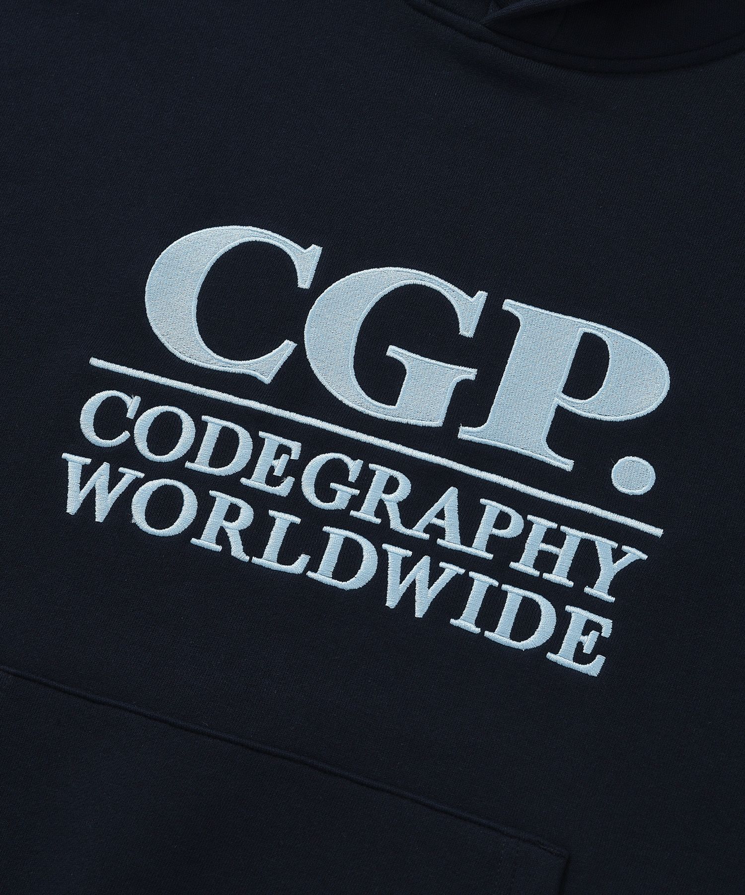 ★codegraphy★ CGP Square Logo Sweatshirt Navy MUSINSA | Codegraphy Square Logo Hoodie_Navy