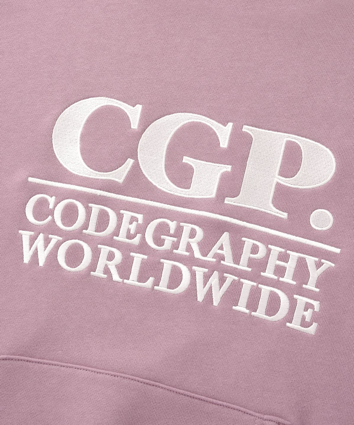 코드그라피(CGP) CGP 스퀘어 로고 후드티_페일핑크