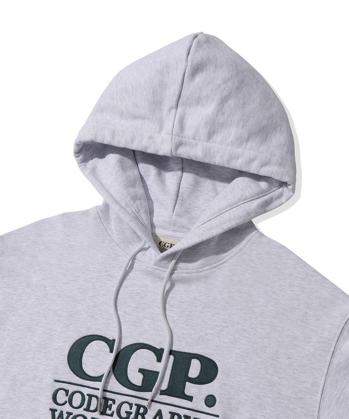 코드그라피(CGP) 스퀘어 로고 후디_멜란지그레이