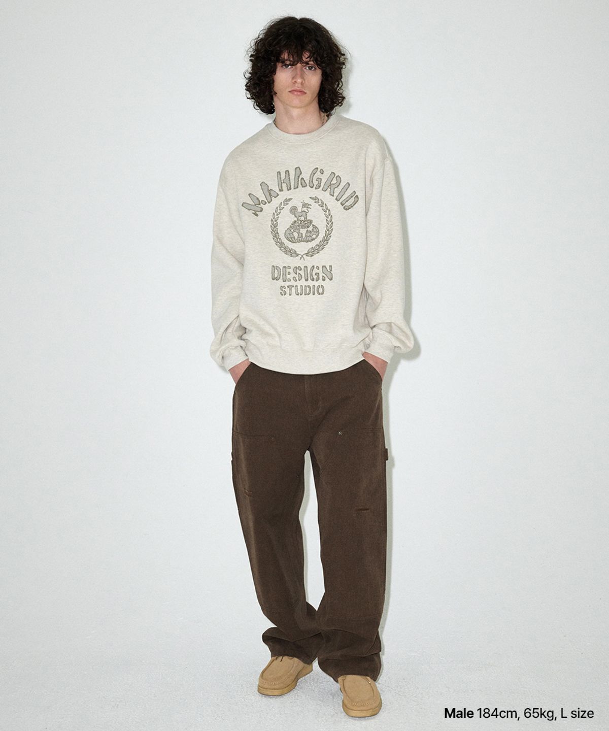 마하그리드(MAHAGRID) DOUBLE KNEE CANVAS PANT BROWN(MG2EFMD113A)