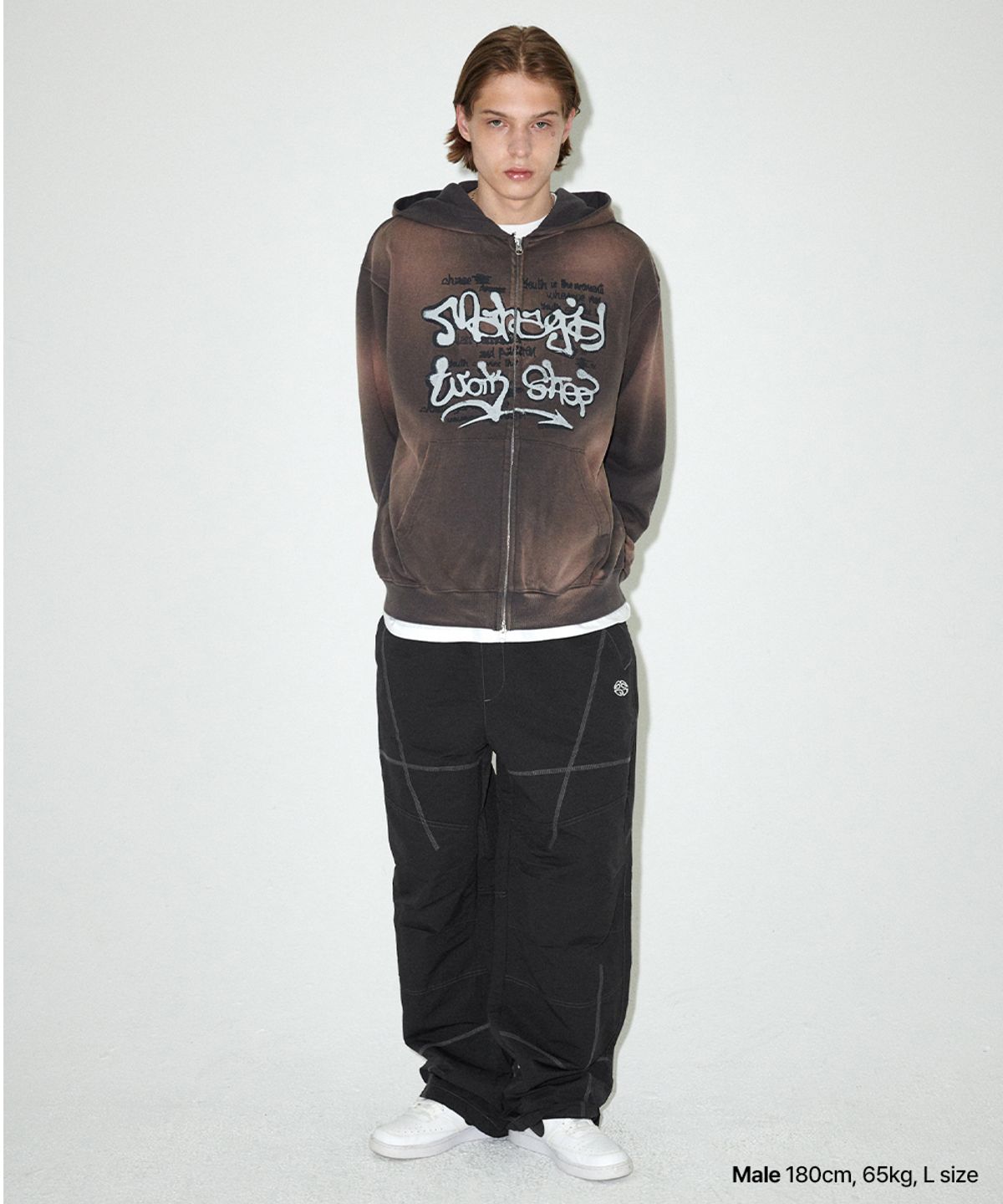 마하그리드(MAHAGRID) [FW 버전]COVER STITCH PARACHUTE PANT BLACK(MG2EFMPA10A)