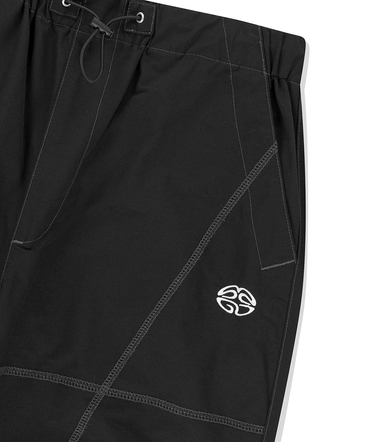마하그리드(MAHAGRID) [FW 버전]COVER STITCH PARACHUTE PANT BLACK(MG2EFMPA10A)