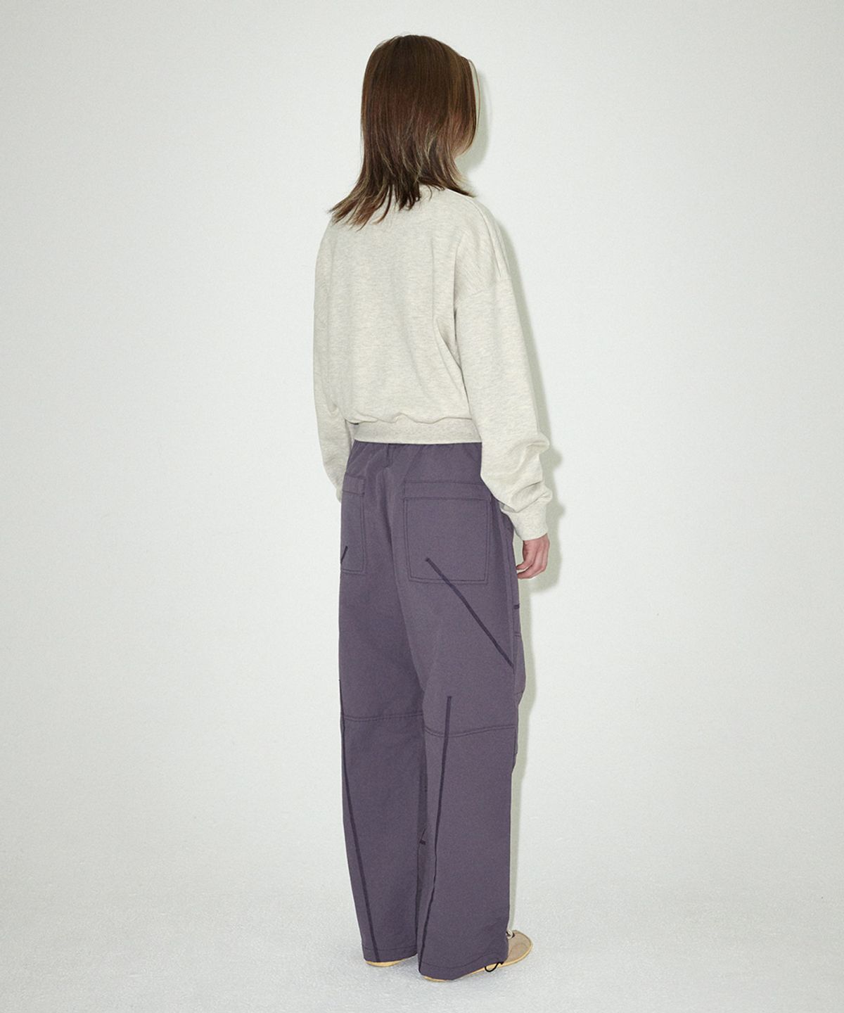 마하그리드(MAHAGRID) [FW 버전]COVER STITCH PARACHUTE PANT PURPLE(MG2EFMPA10A)