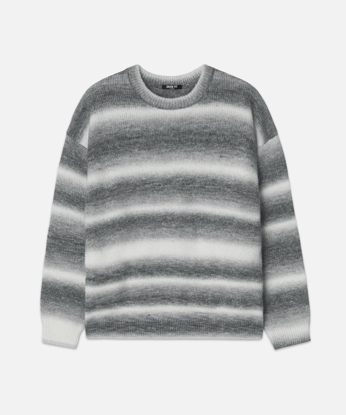 드로우핏(DRAW FIT) 울 그라데이션 라운드 풀오버 니트 [LIGHT GREY]