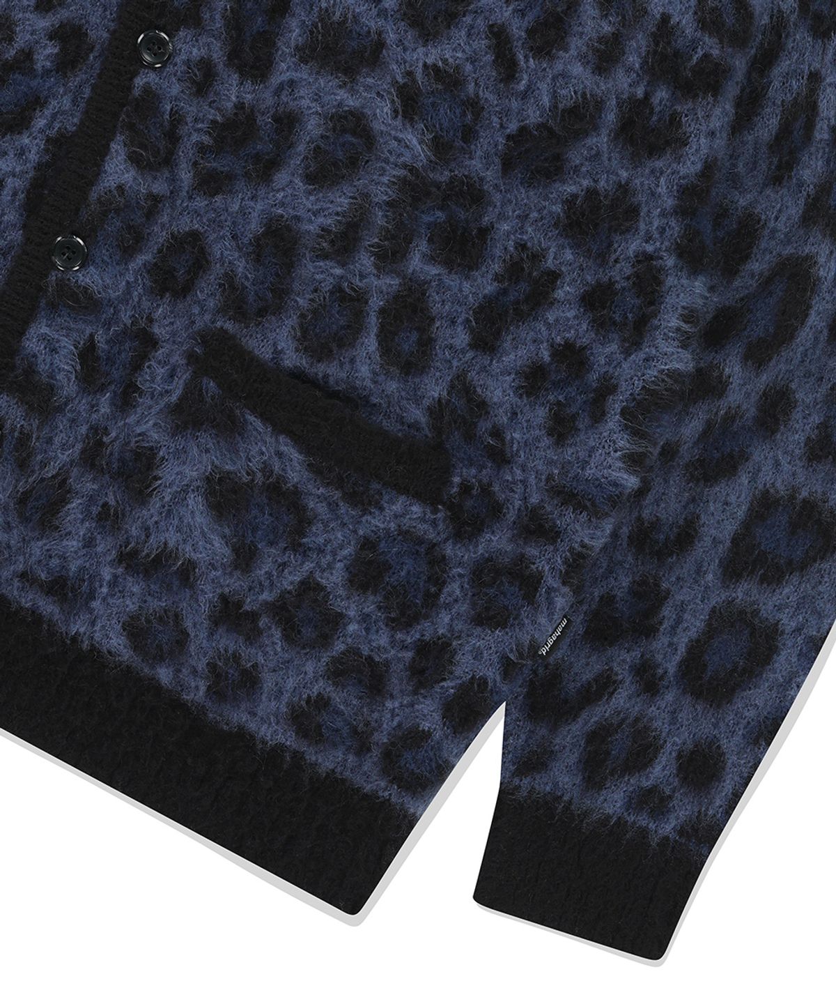 마하그리드(MAHAGRID) LEOPARD HAIRY KNIT CARDIGAN NAVY(MG2EFMK692A)