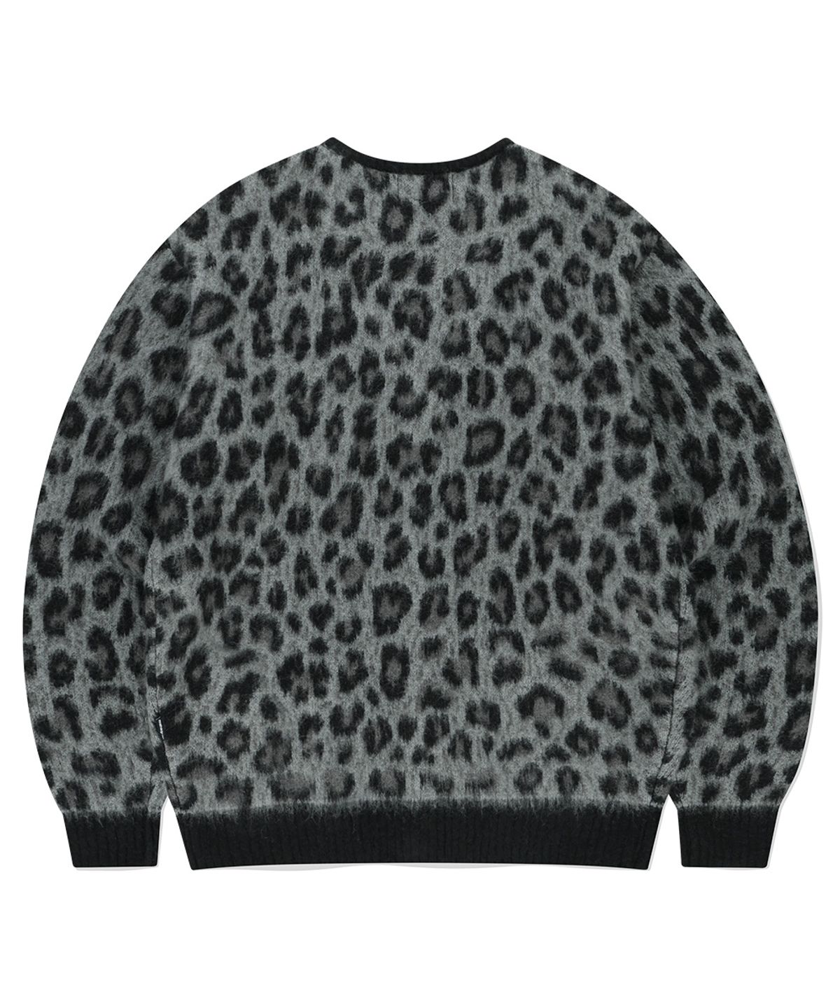 마하그리드(MAHAGRID) LEOPARD HAIRY KNIT CARDIGAN CHARCOAL(MG2EFMK692A)