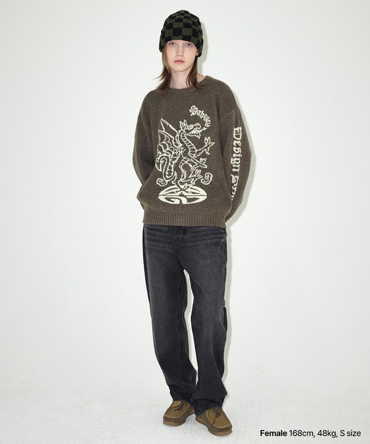마하그리드(MAHAGRID) FIREDRAKE KNIT SWEATER BROWN(MG2EFMK603A)