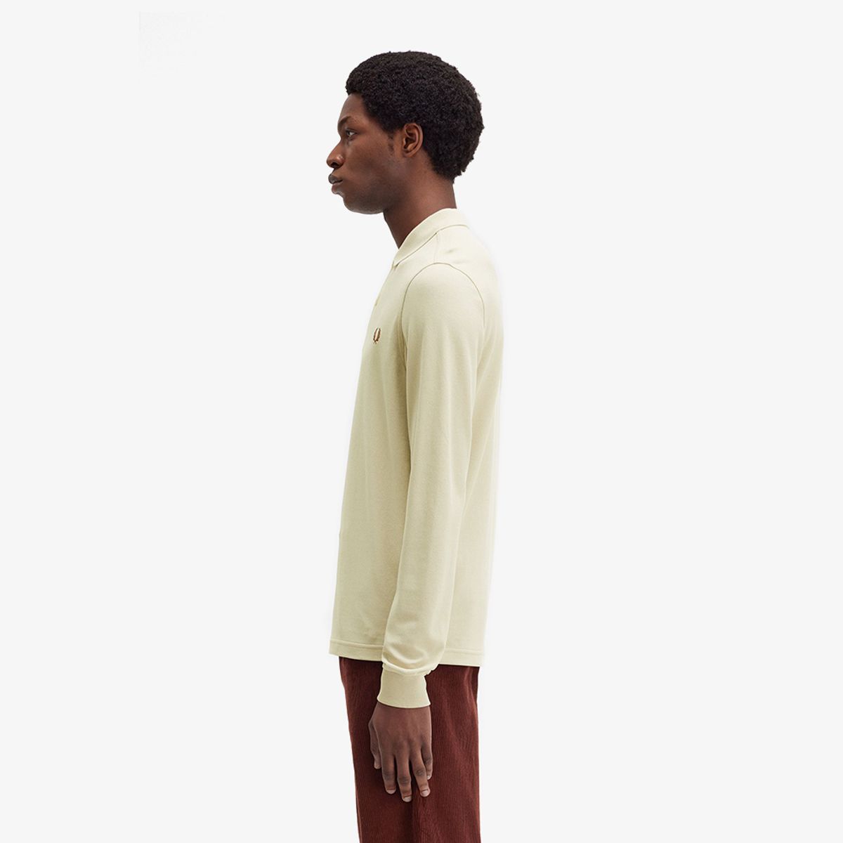 프레드페리(FRED PERRY) [M6006] 롱 슬리브 플레인 프레드페리 셔츠 - 오트밀/위스키브라운 AFPM2436006-W69