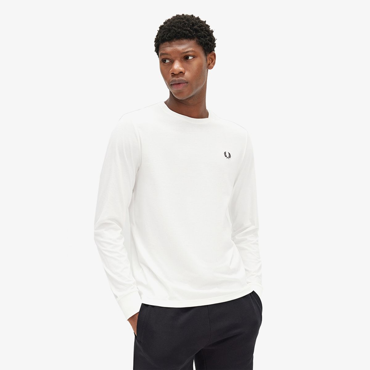프레드페리(FRED PERRY) [Sport] 롱 슬리브 크루넥 티셔츠 (129) AFPM2438700-129