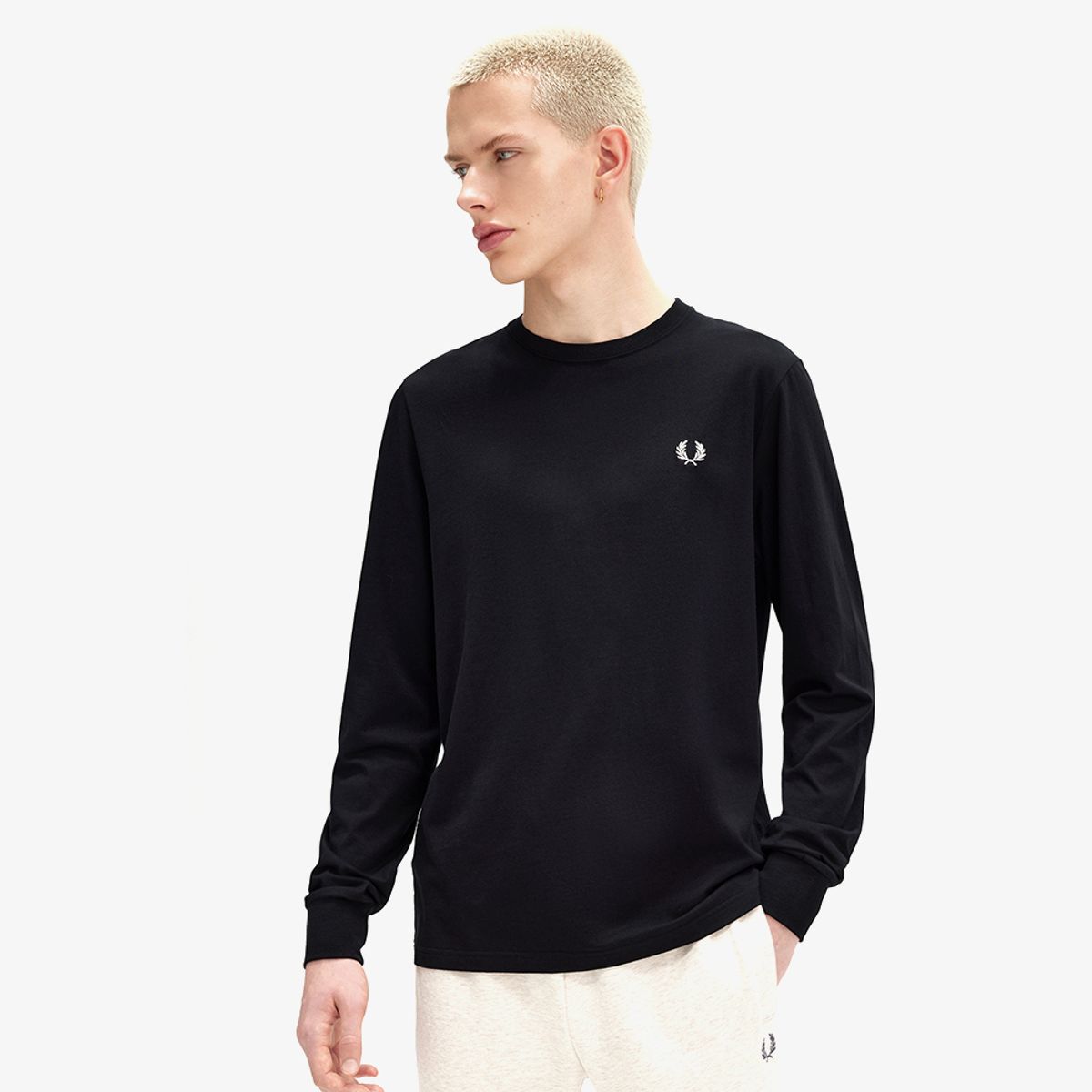 프레드페리(FRED PERRY) [Sport] 롱 슬리브 크루넥 티셔츠 (102) AFPM2438700-102