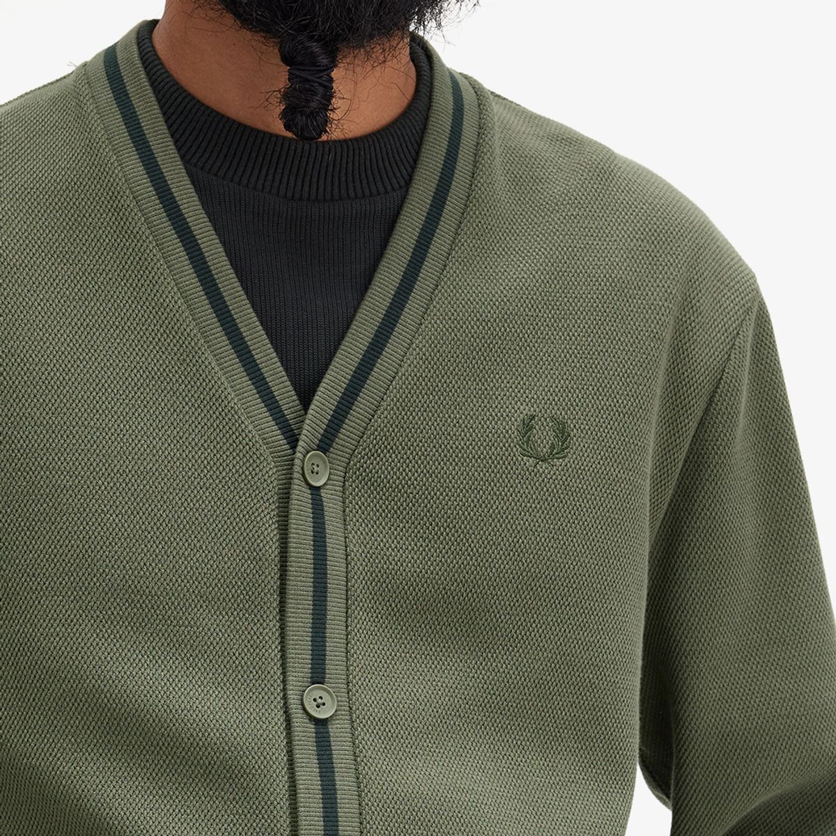 프레드페리(FRED PERRY) [Sharp] 팁 피케 텍스쳐 가디건 (W49) AFPM2432654-W49
