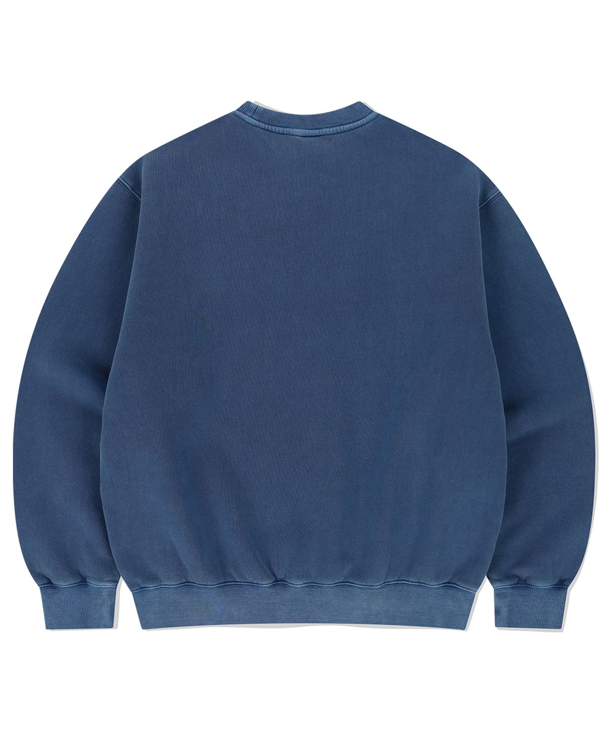 마하그리드(MAHAGRID) GRUNGE SLOGAN PIGMENT SWEATSHIRT BLUE(MG2EFMM451A)