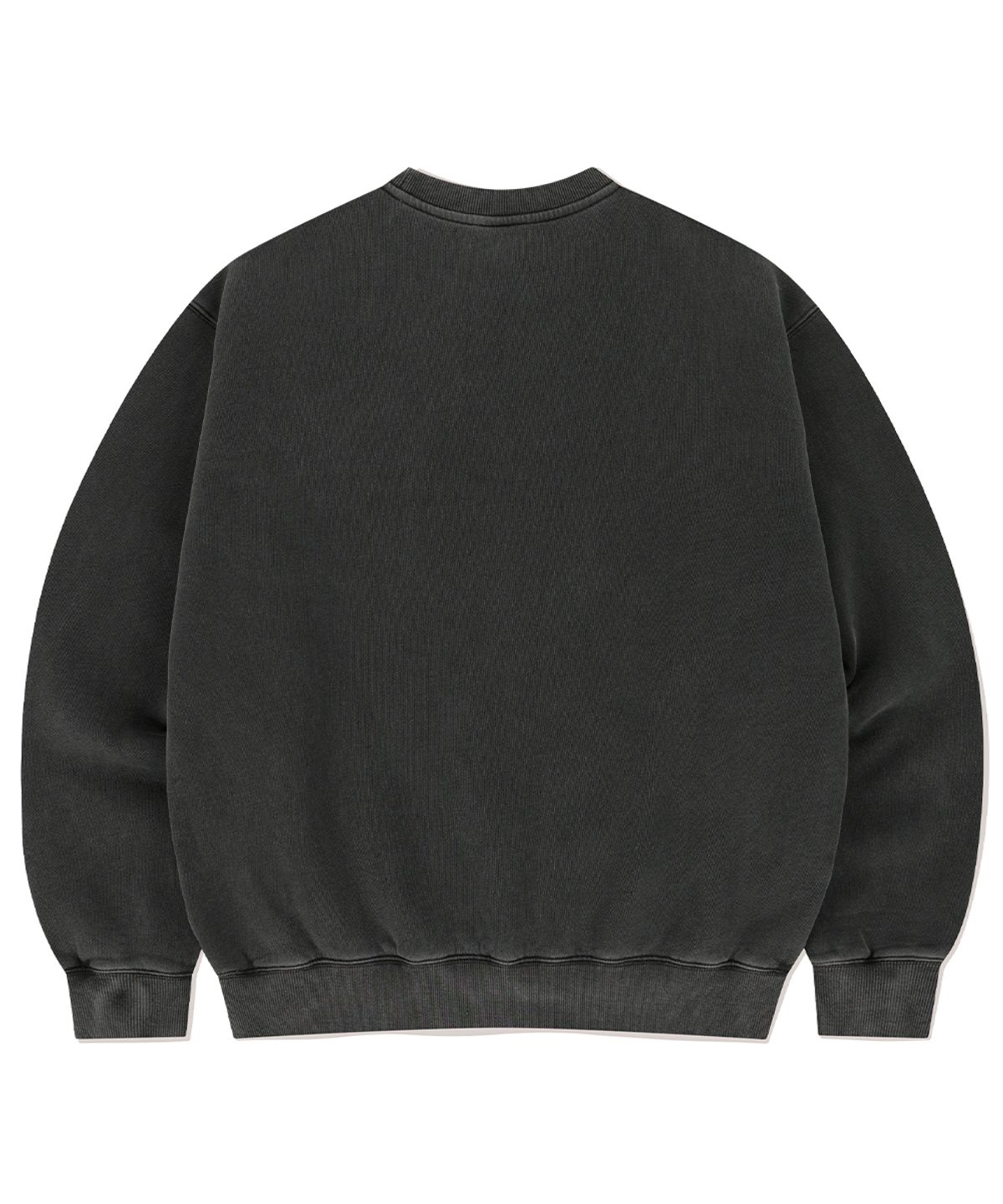 마하그리드(MAHAGRID) GRUNGE SLOGAN PIGMENT SWEATSHIRT CHARCOAL(MG2EFMM451A)