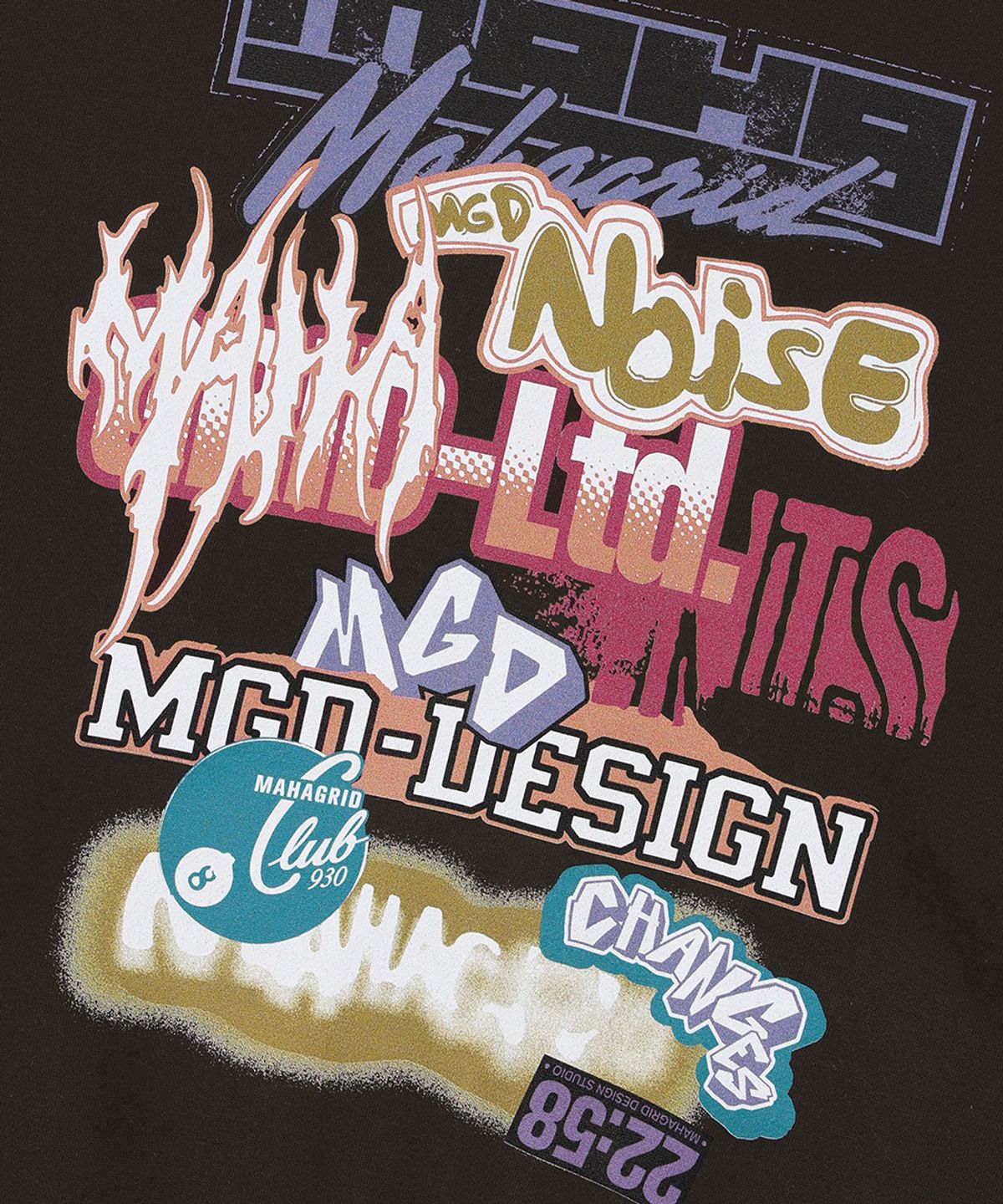 마하그리드(MAHAGRID) LOGO LIST SWEATSHIRT BROWN(MG2EFMM455A)