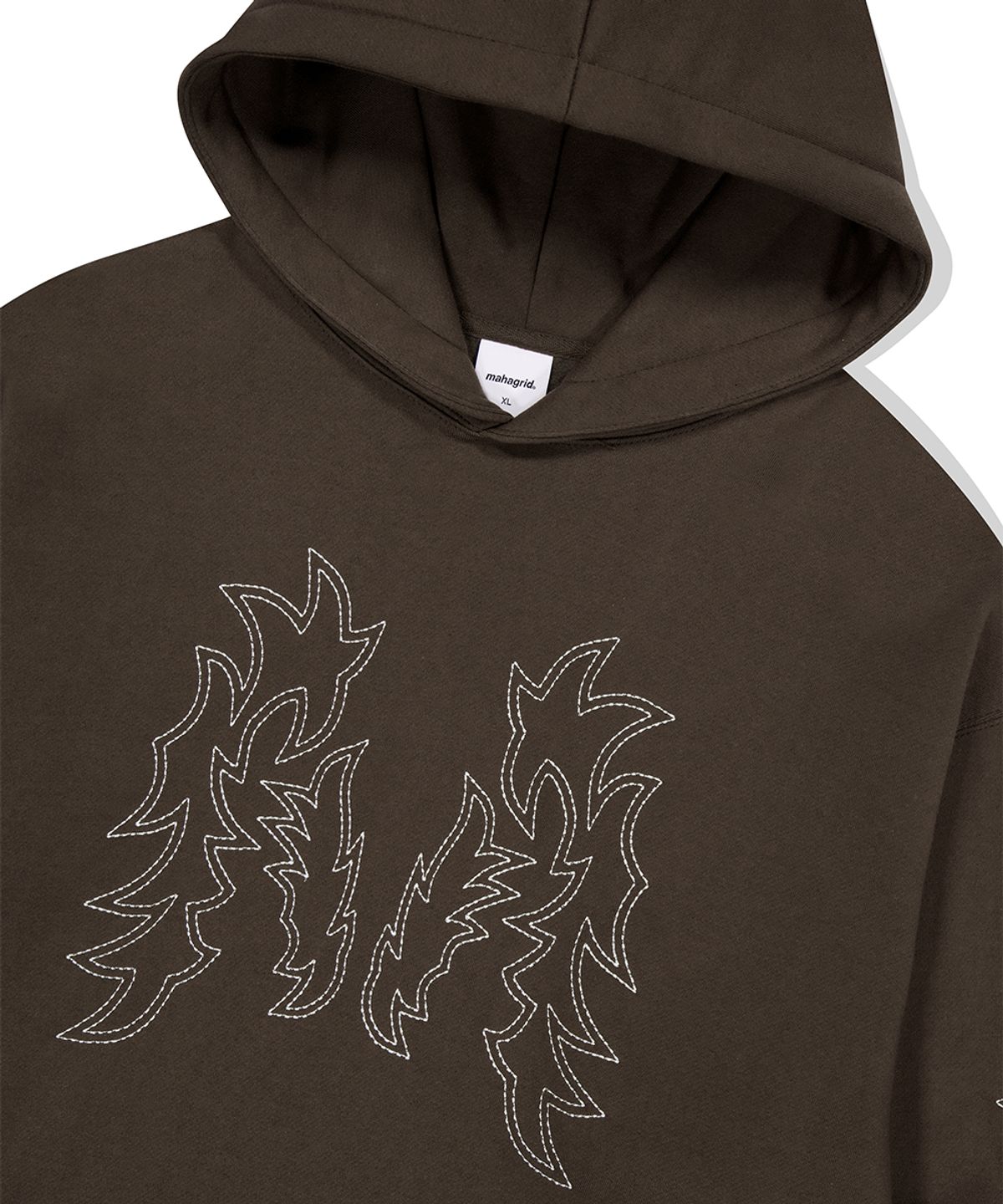 마하그리드(MAHAGRID) WESTERN STITCH HOODIE BROWN(MG2EFMM415A)