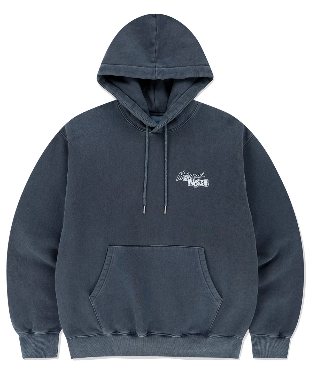 마하그리드(MAHAGRID) LOGO LIST PIGMENT HOODIE NAVY(MG2EFMM416A)