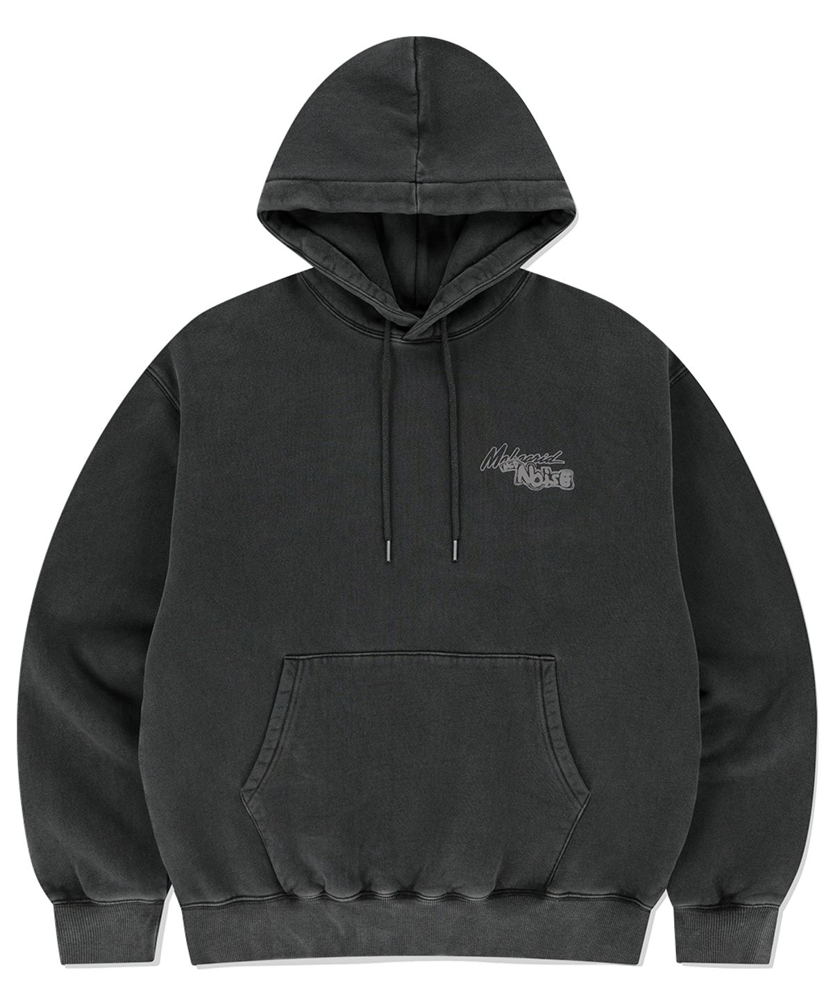 마하그리드(MAHAGRID) LOGO LIST PIGMENT HOODIE CHARCOAL(MG2EFMM416A)