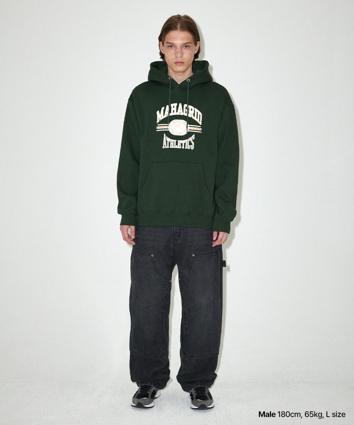 마하그리드(MAHAGRID) LION ATHLETICS HOODIE GREEN(MG2EFMM417A)