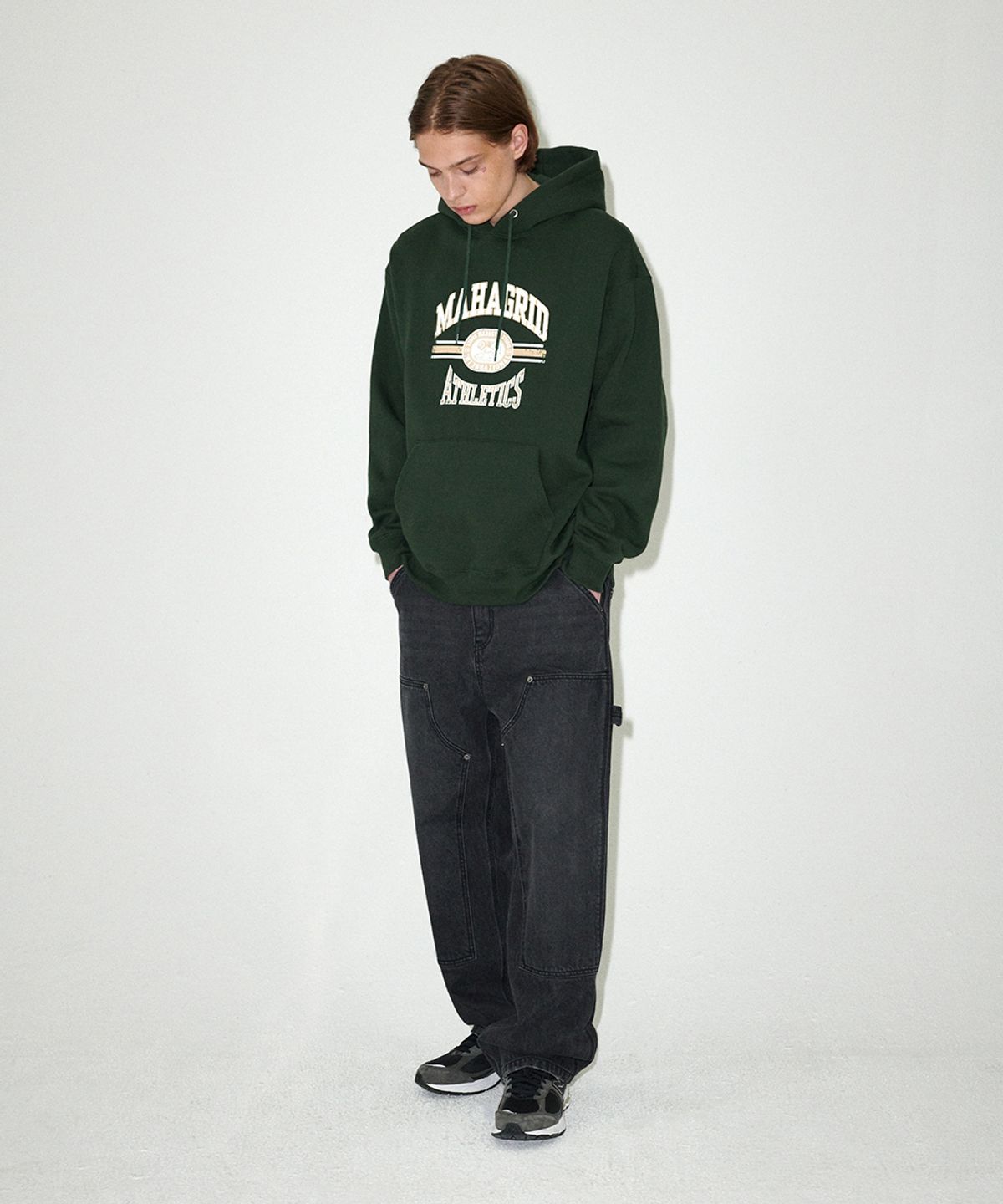 마하그리드(MAHAGRID) LION ATHLETICS HOODIE GREEN(MG2EFMM417A)