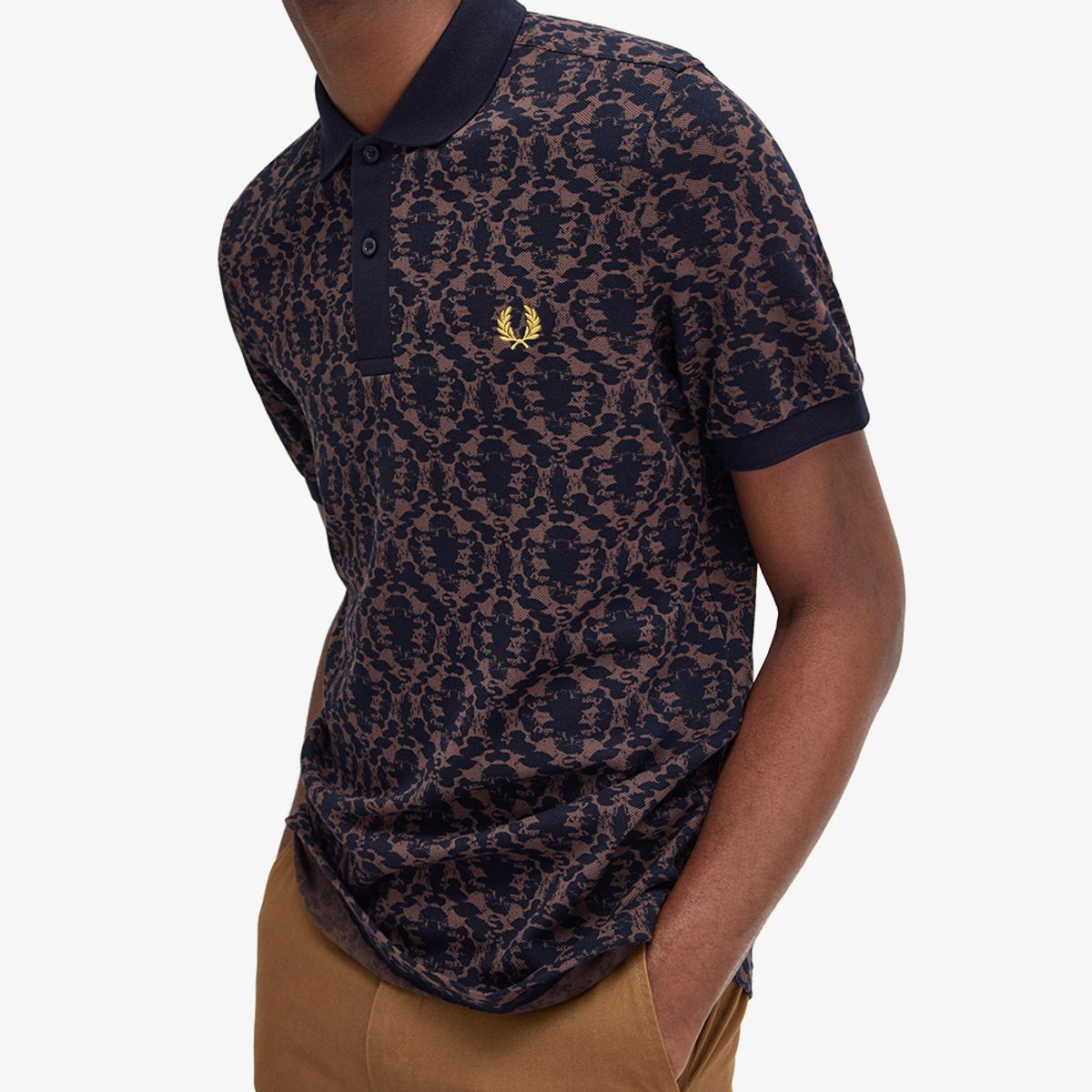 프레드페리(FRED PERRY) [Sharp] 리핏 프린트 폴로 셔츠 (X24) AFPM2438616-X24