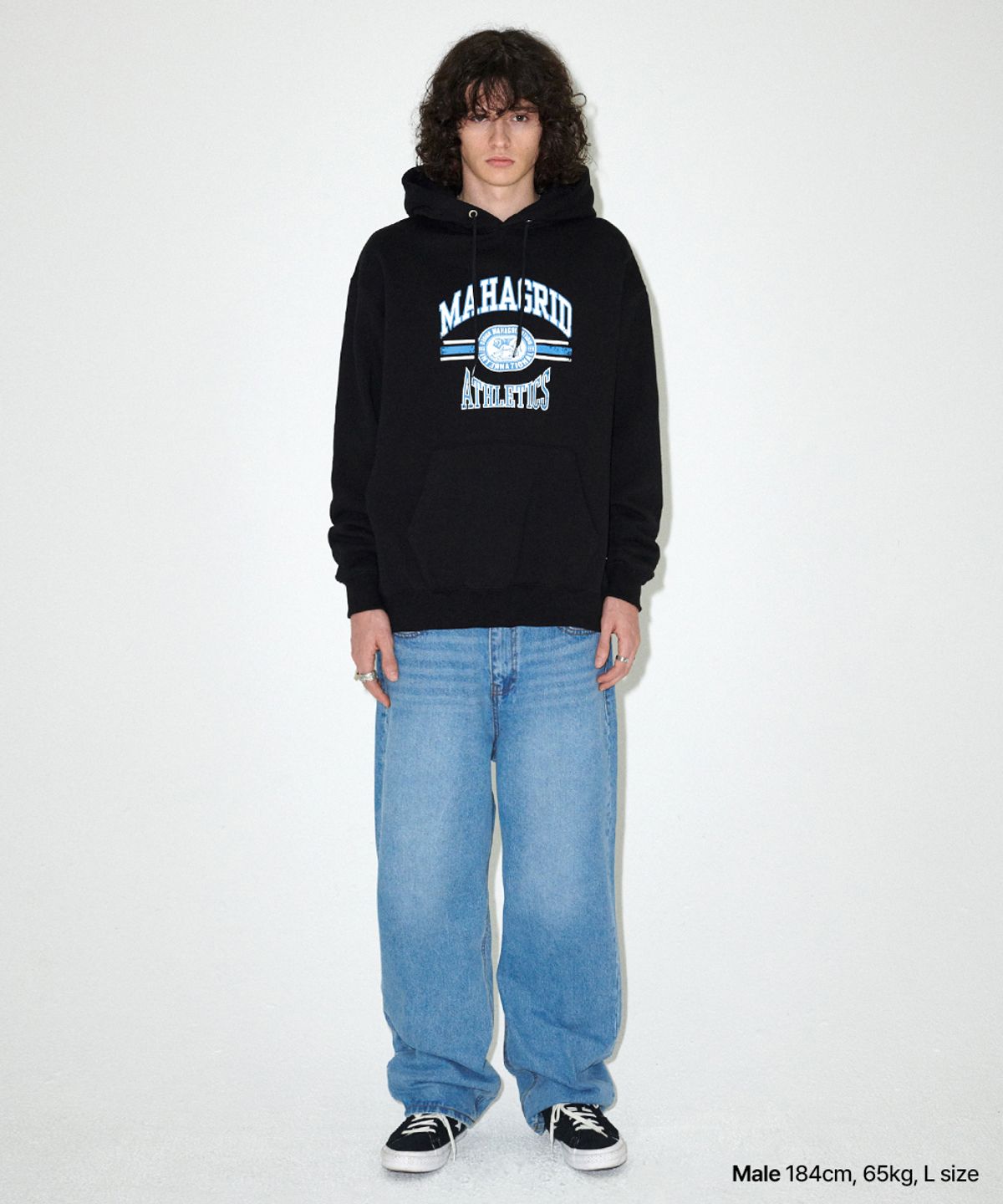 마하그리드(MAHAGRID) LION ATHLETICS HOODIE BLACK(MG2EFMM417A)