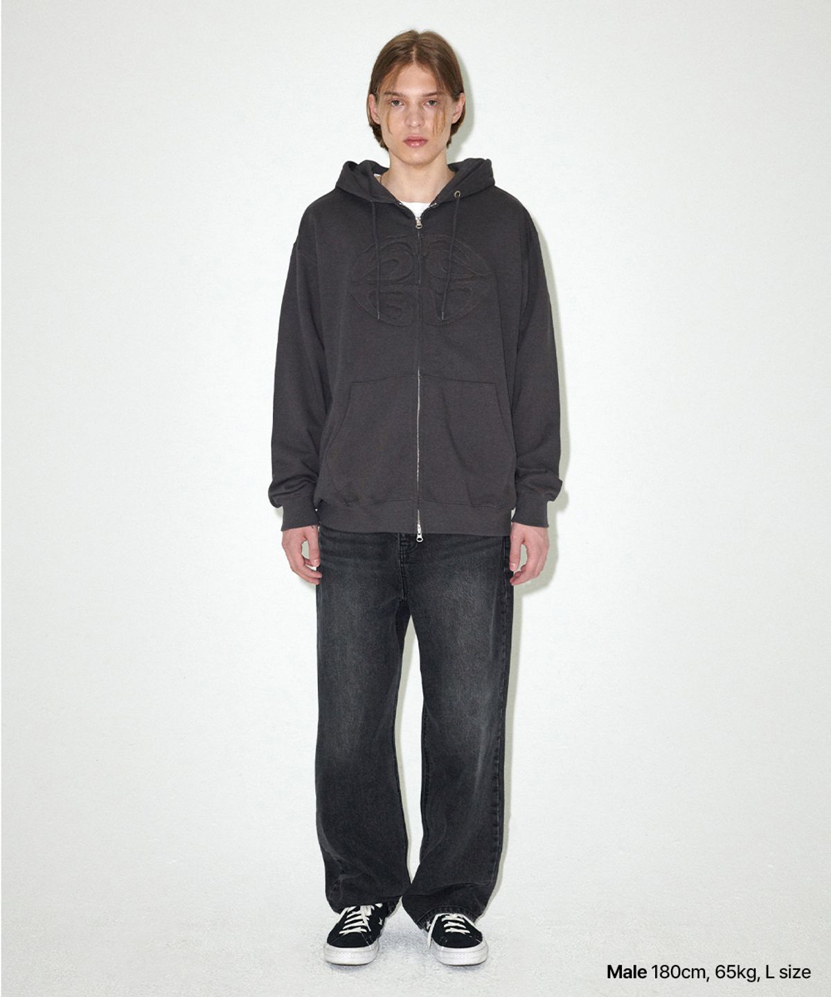 마하그리드(MAHAGRID) ECLIPSE RAW CUT ZIP UP HOODIE_2colors