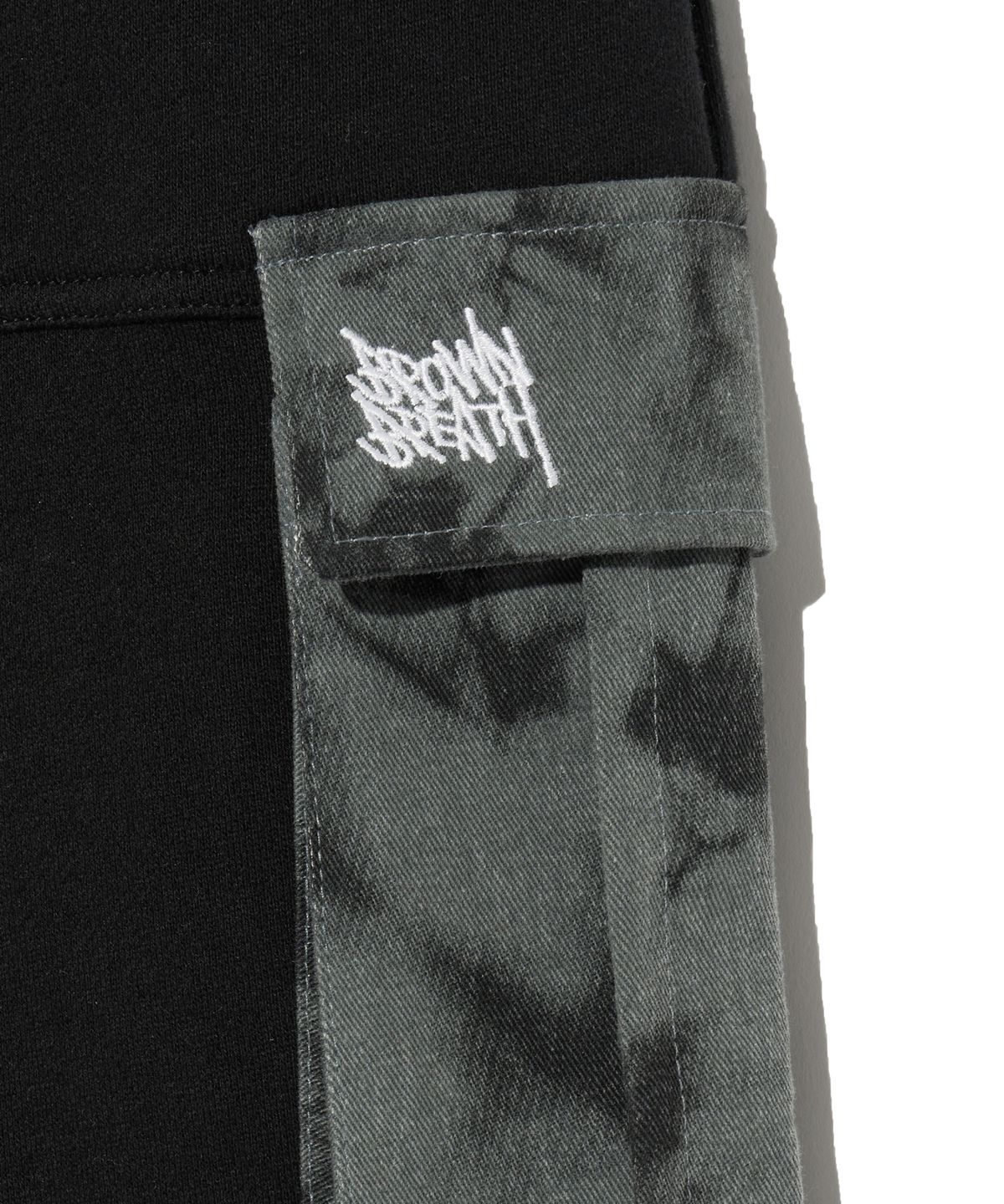 브라운브레스 키즈(BROWNBREATH KIDS) KIDS DYED COMBI PANTS - BLACK