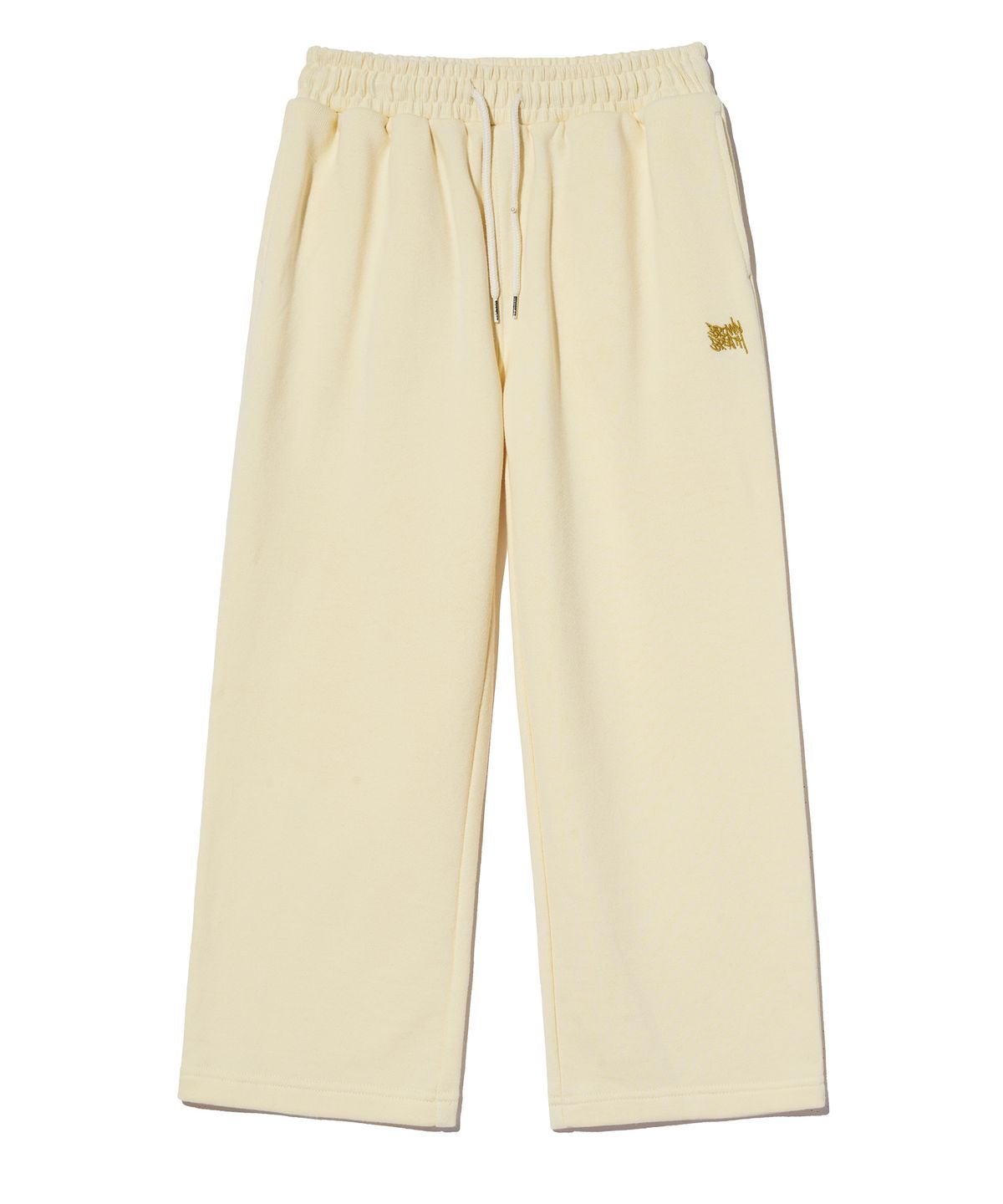 브라운브레스 키즈(BROWNBREATH KIDS) KIDS TAG SWEAT PANTS - CREAM
