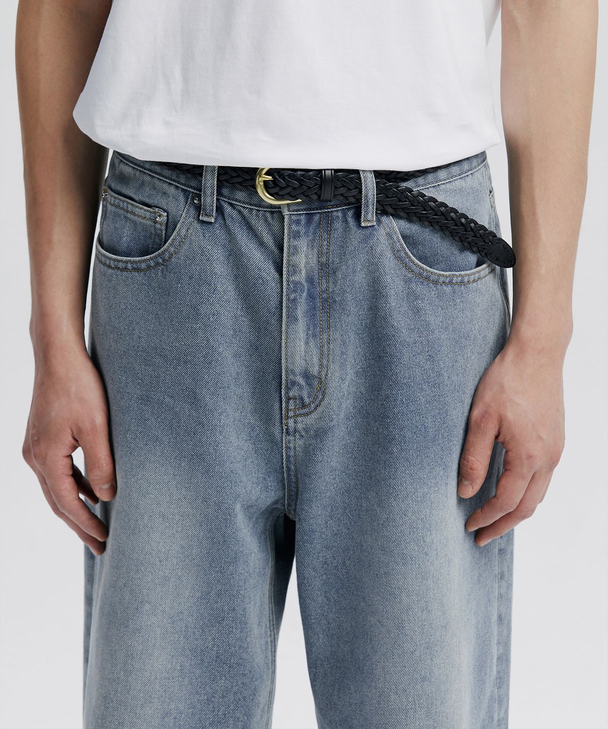 브랜디드(BRANDED) COMFY JEANS (SMOKY LIGHT BLUE)
