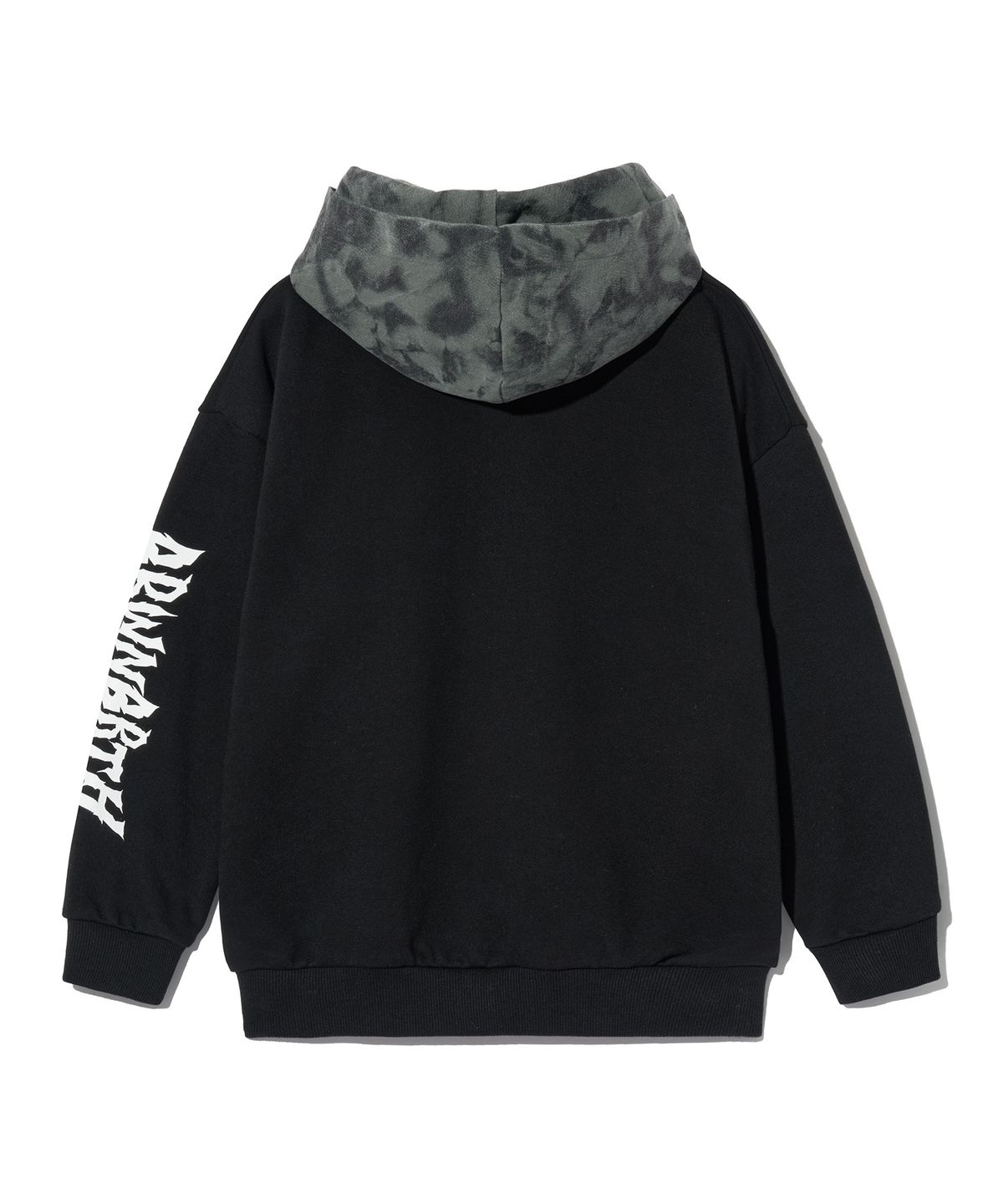 브라운브레스 키즈(BROWNBREATH KIDS) KIDS DYED COMBI HOODIE - BLACK