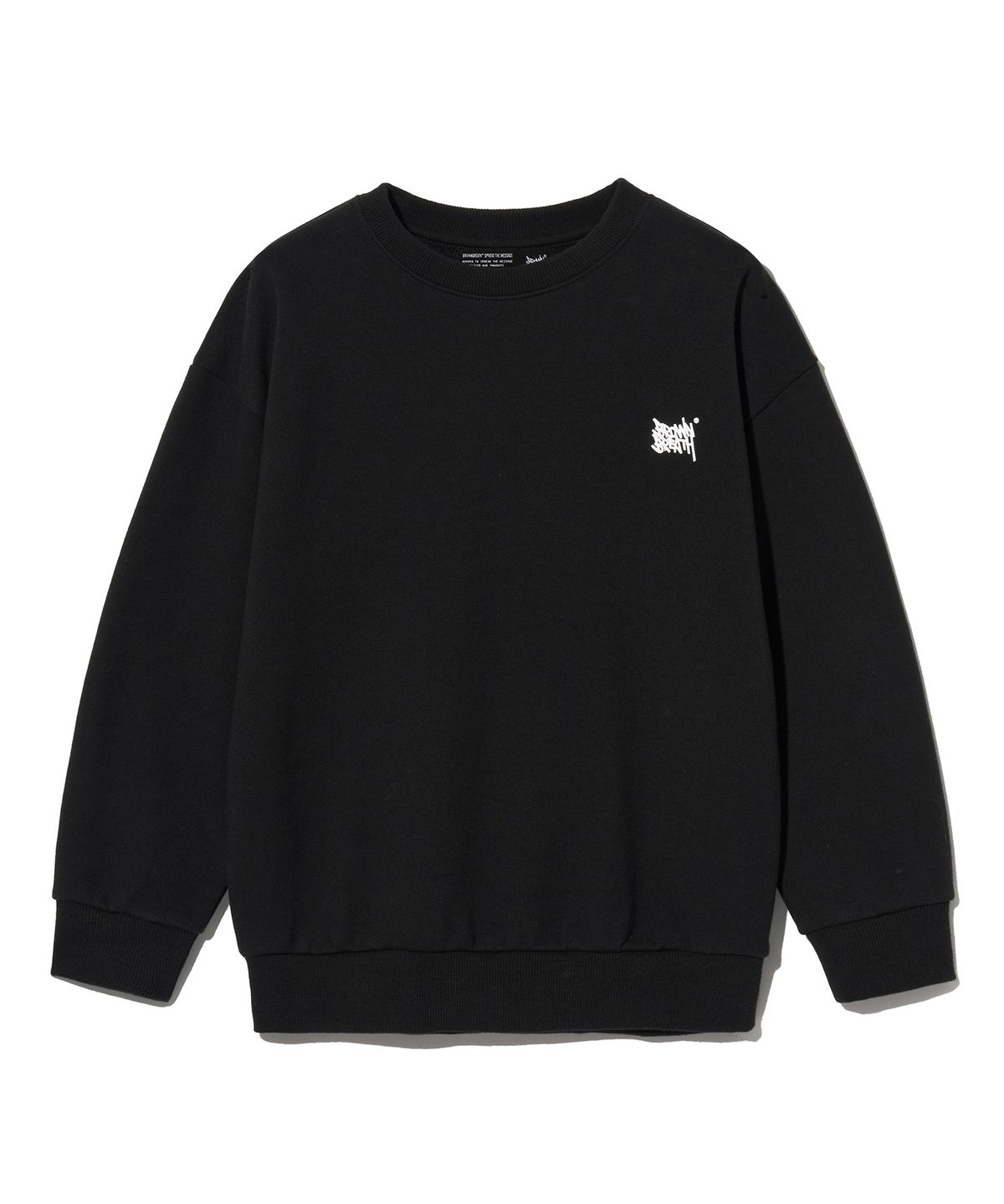 브라운브레스 키즈(BROWNBREATH KIDS) KIDS TAG CREWNECK - BLACK