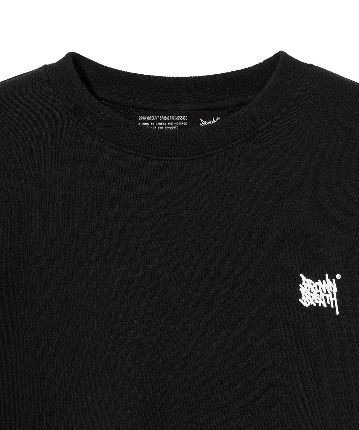 브라운브레스 키즈(BROWNBREATH KIDS) KIDS TAG CREWNECK - BLACK