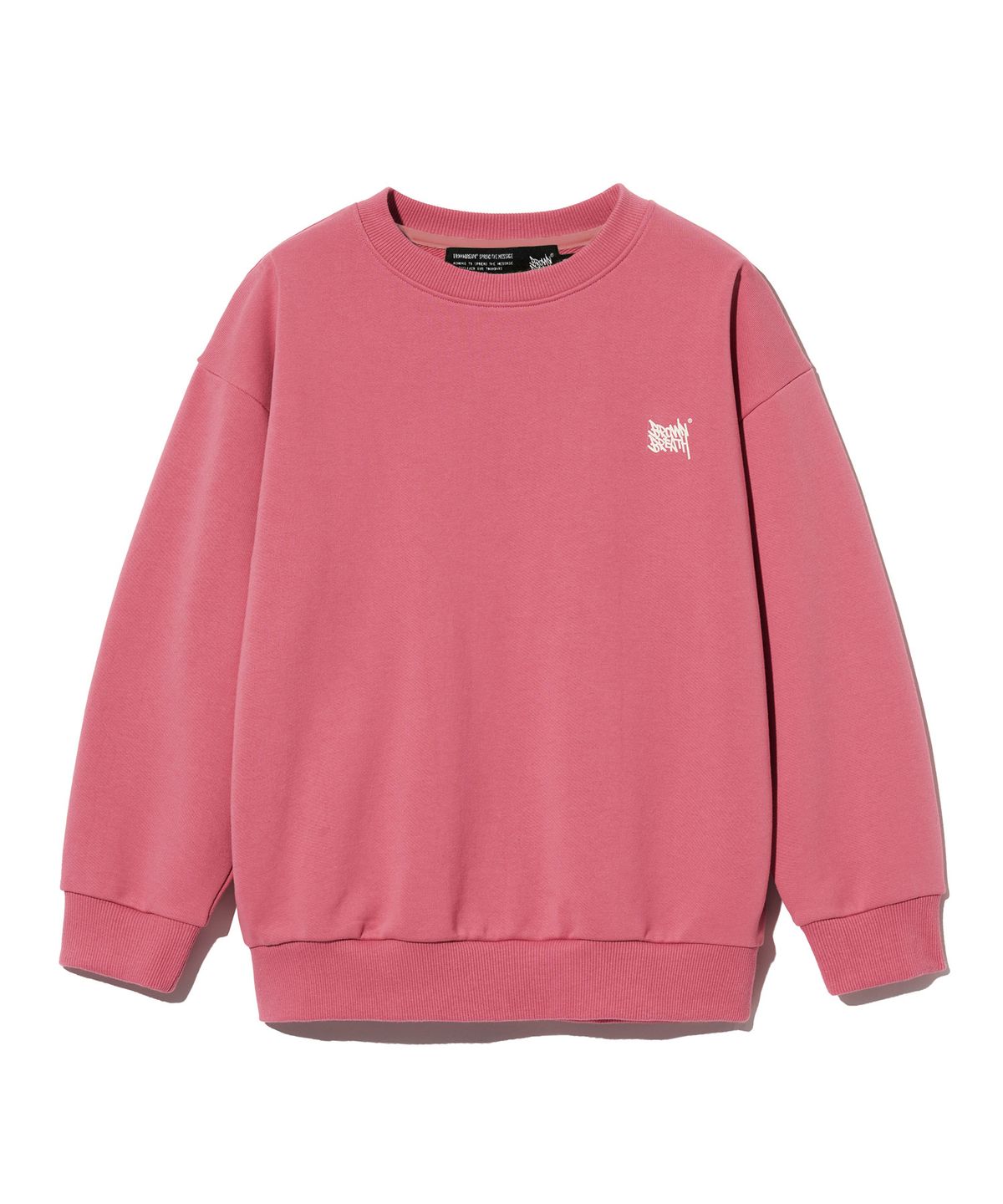 브라운브레스 키즈(BROWNBREATH KIDS) KIDS TAG CREWNECK - PINK