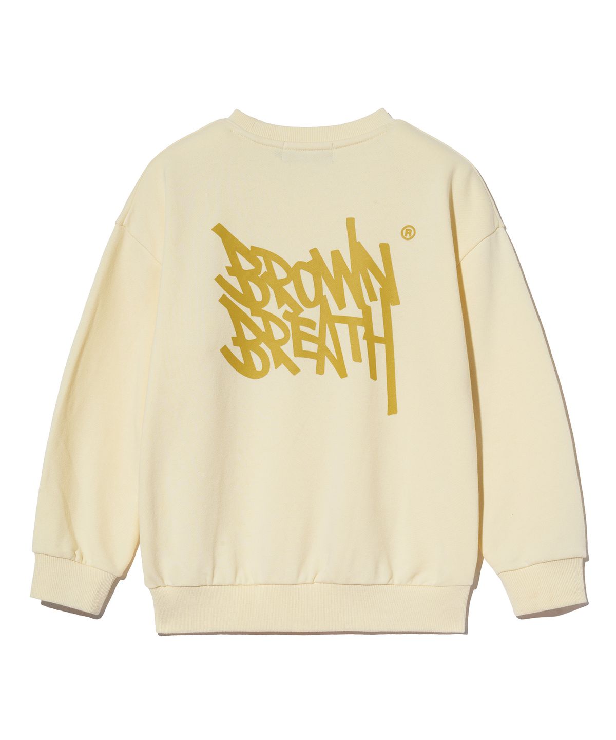 브라운브레스 키즈(BROWNBREATH KIDS) KIDS TAG CREWNECK - CREAM