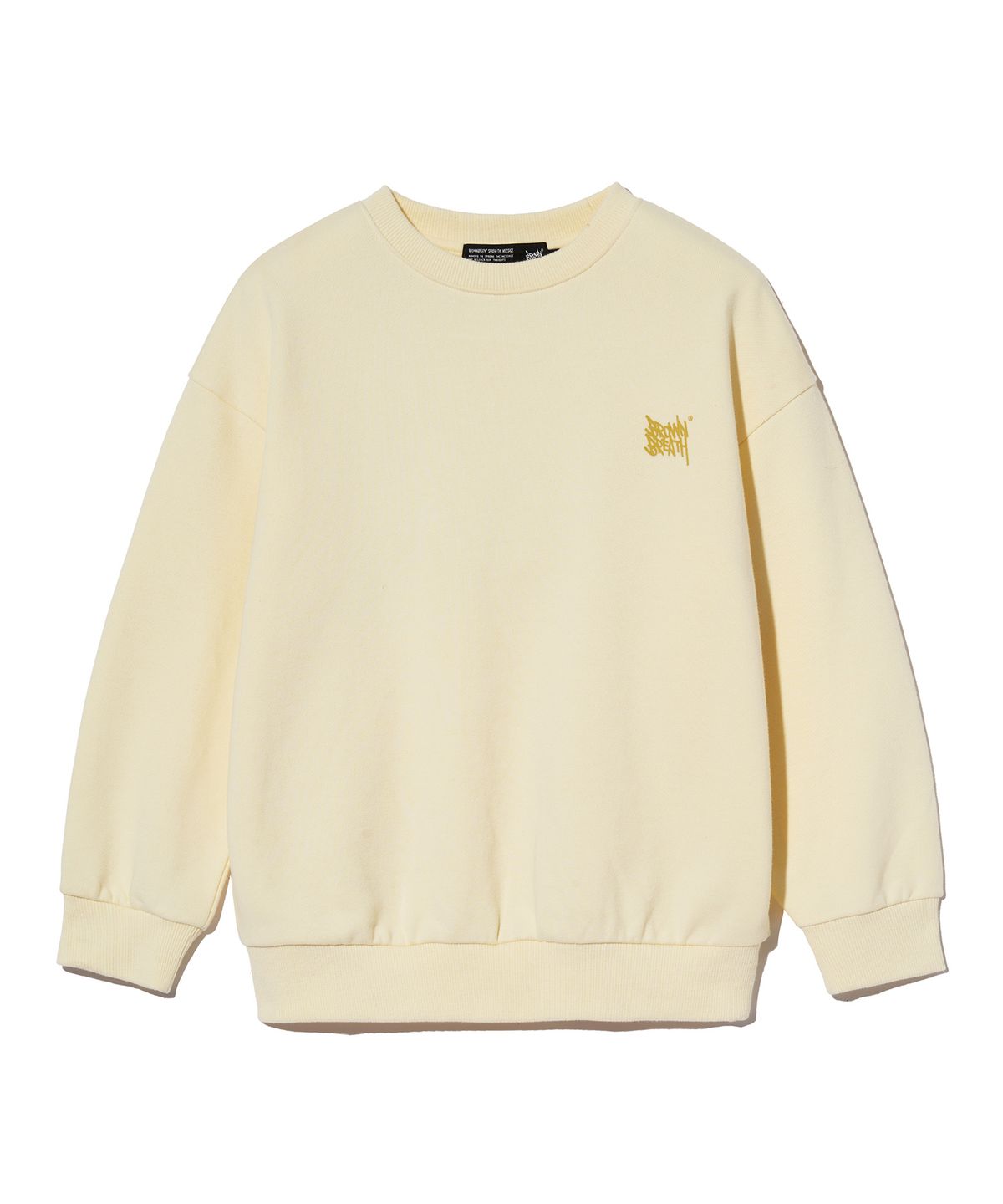 브라운브레스 키즈(BROWNBREATH KIDS) KIDS TAG CREWNECK - CREAM