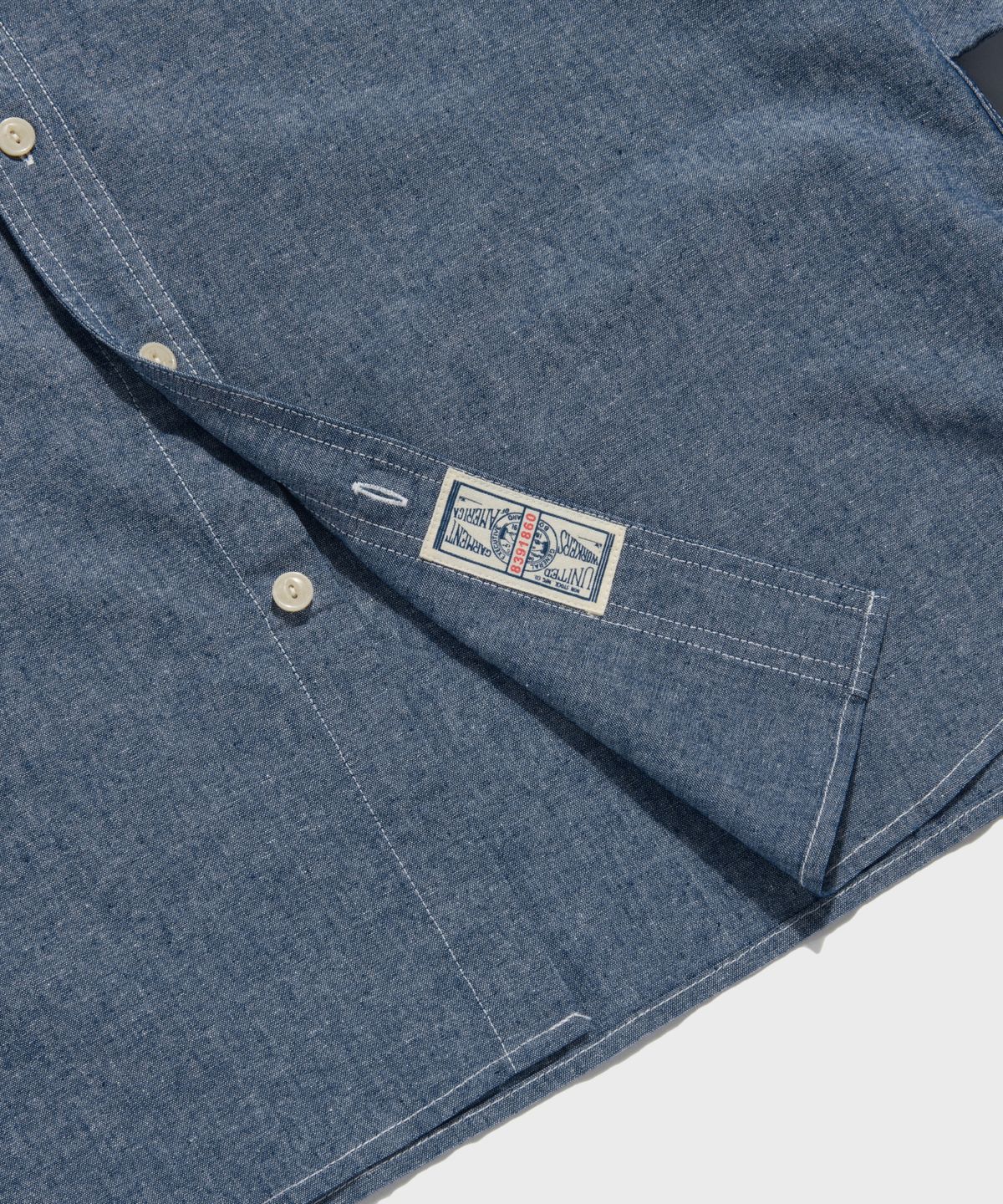 브론슨(BRONSON) Blue Chambray Work Shirt KR Ver. Light Indigo