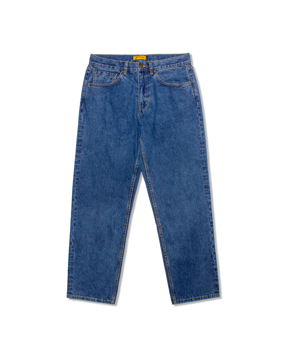 미디엄스(MEDIUMS) Sun Dance Denim Pants - Medium Stonewash (선 댄스 자수 데님 팬츠 - 미디엄 스톤워시)