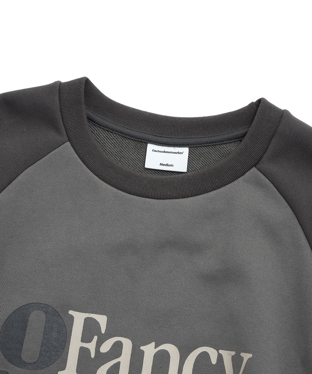 캑터스도넛마켓(CACTUSDONUTMARKET) Fancy Infinite Raglan Sweatshirt - Charcoal