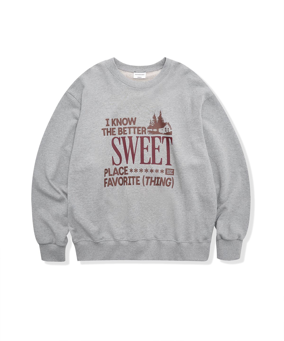 캑터스도넛마켓(CACTUSDONUTMARKET) Sweet Sweatshirt - Gray