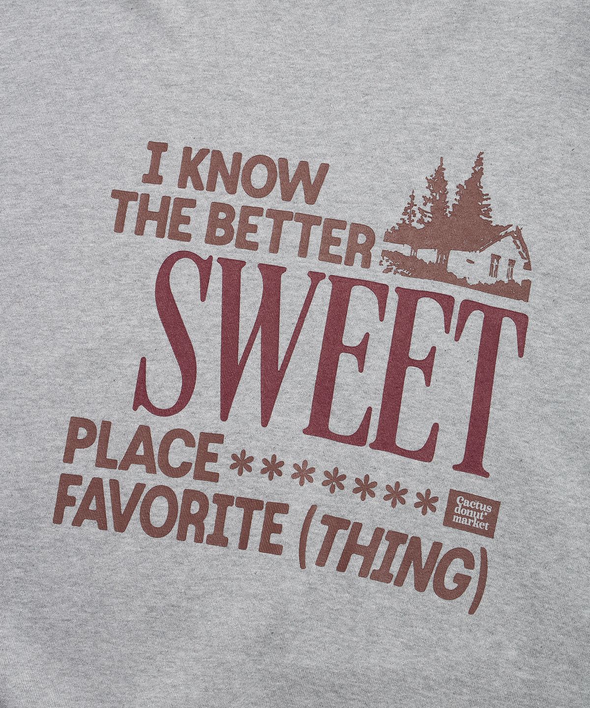 캑터스도넛마켓(CACTUSDONUTMARKET) Sweet Sweatshirt - Gray