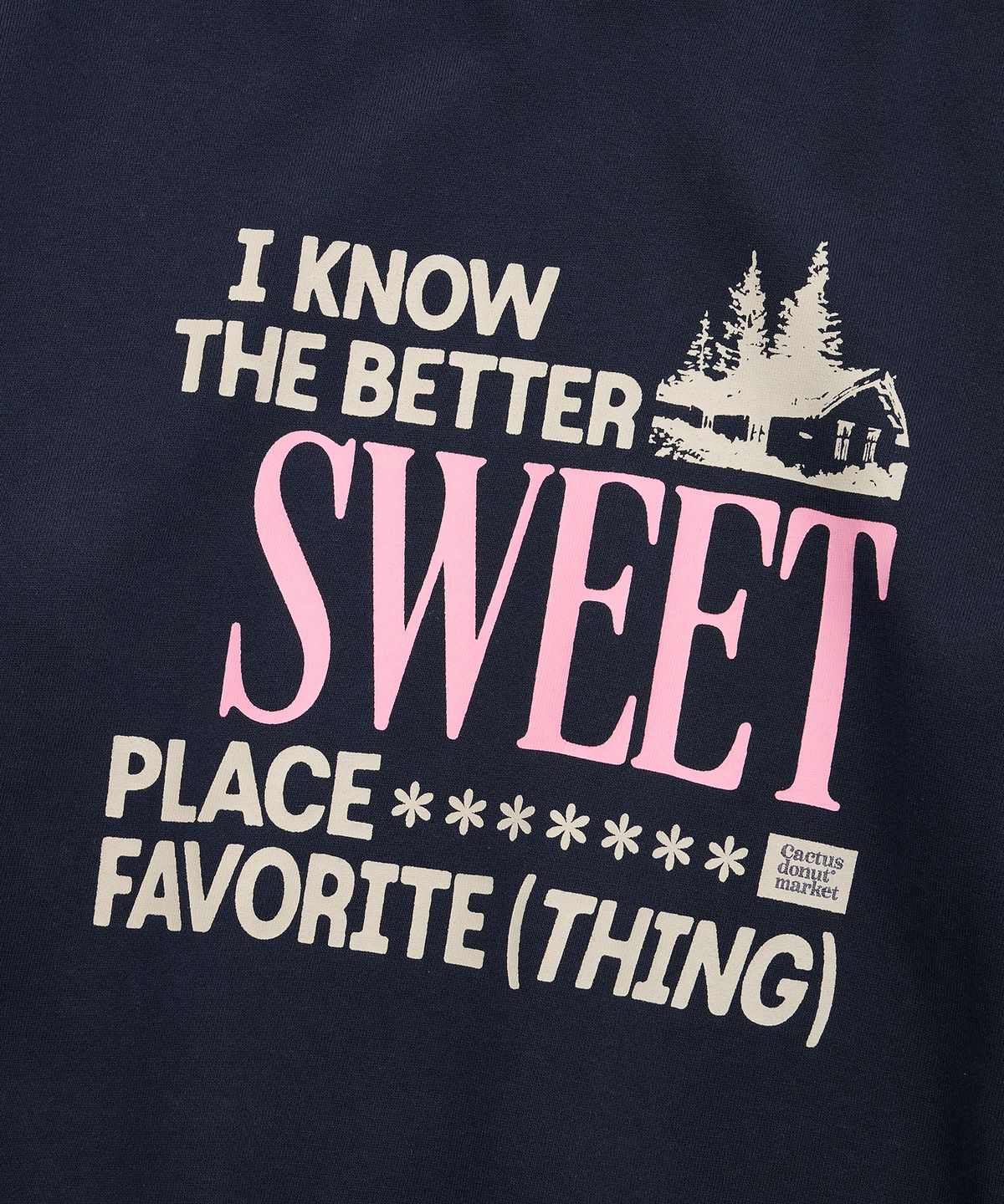 캑터스도넛마켓(CACTUSDONUTMARKET) Sweet Sweatshirt - Navy
