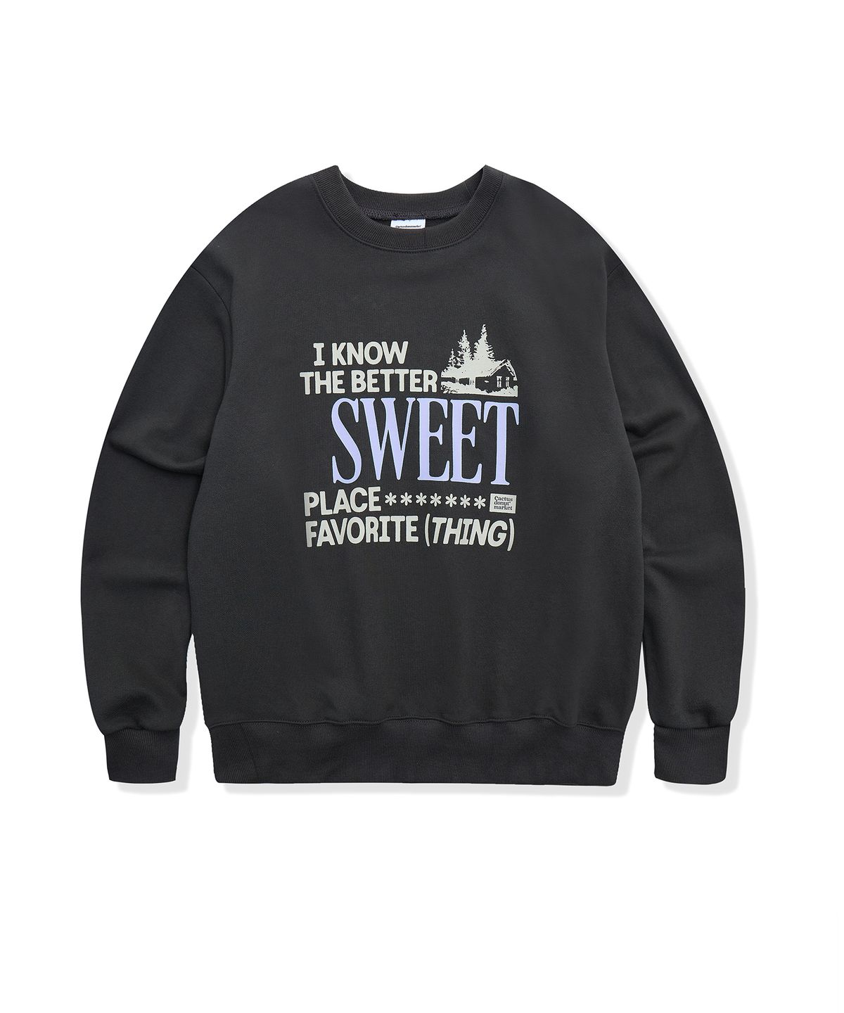 캑터스도넛마켓(CACTUSDONUTMARKET) Sweet Sweatshirt - Charcoal