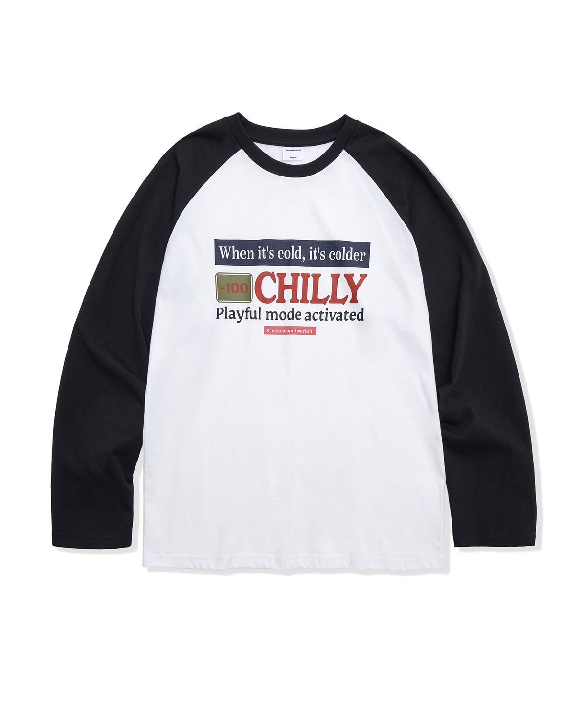 캑터스도넛마켓(CACTUSDONUTMARKET) Chilly Raglan LS Tee - White