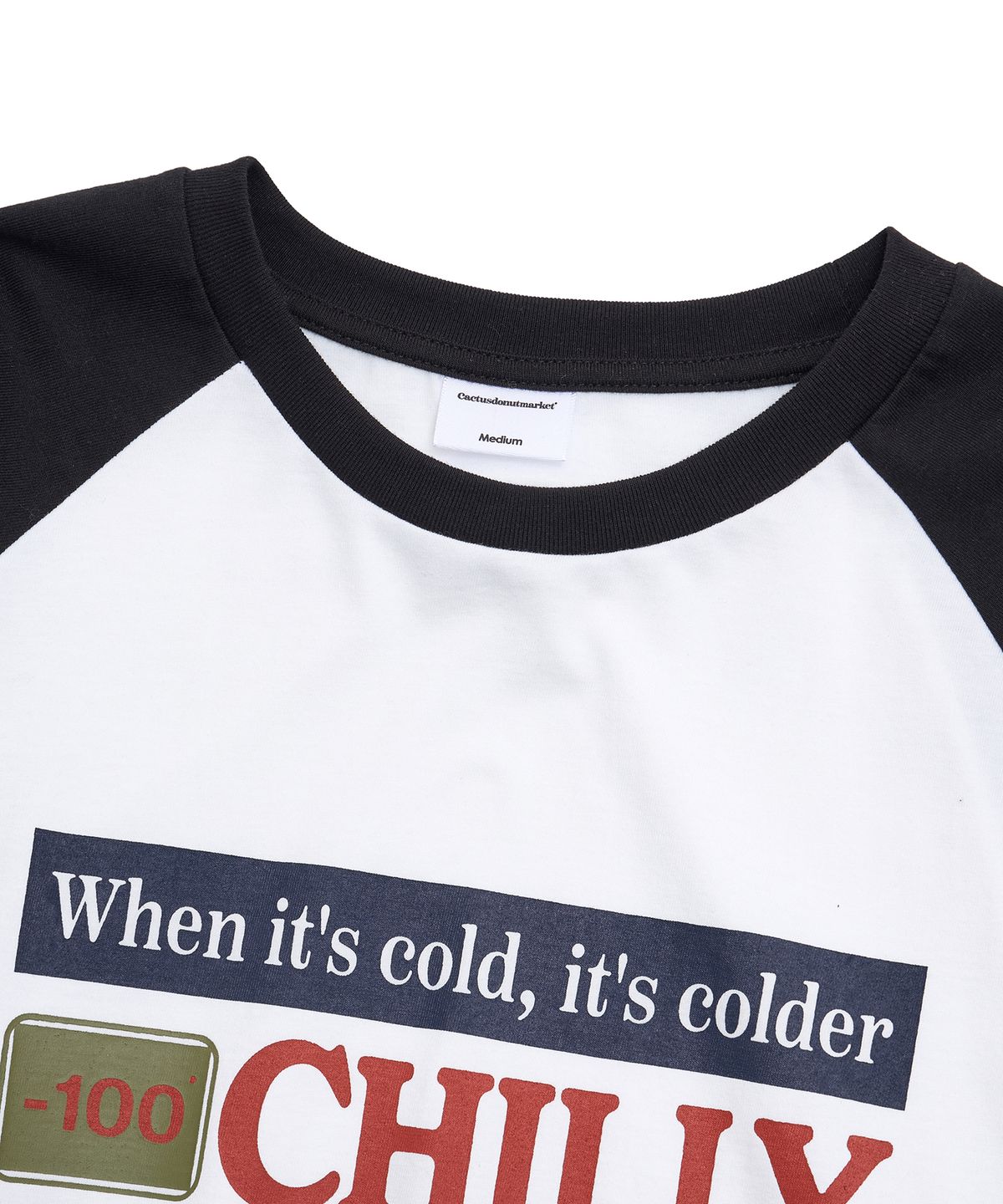 캑터스도넛마켓(CACTUSDONUTMARKET) Chilly Raglan LS Tee - White