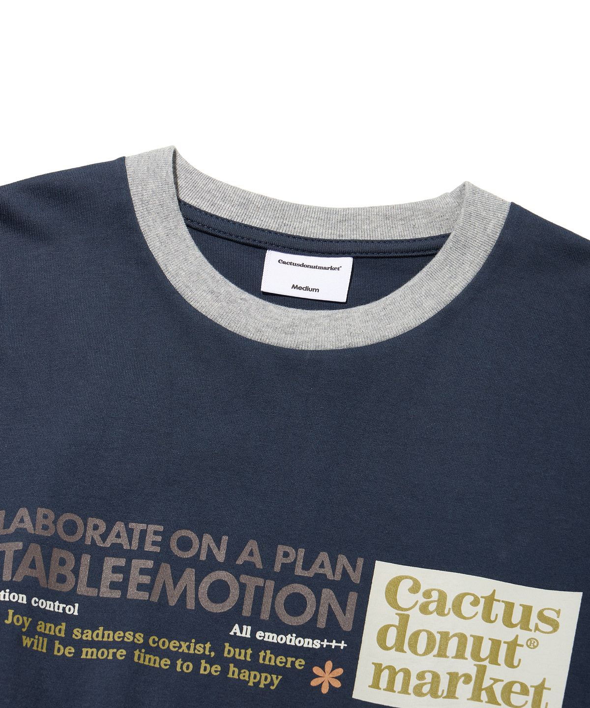캑터스도넛마켓(CACTUSDONUTMARKET) Emotion LS Tee - BlueGray