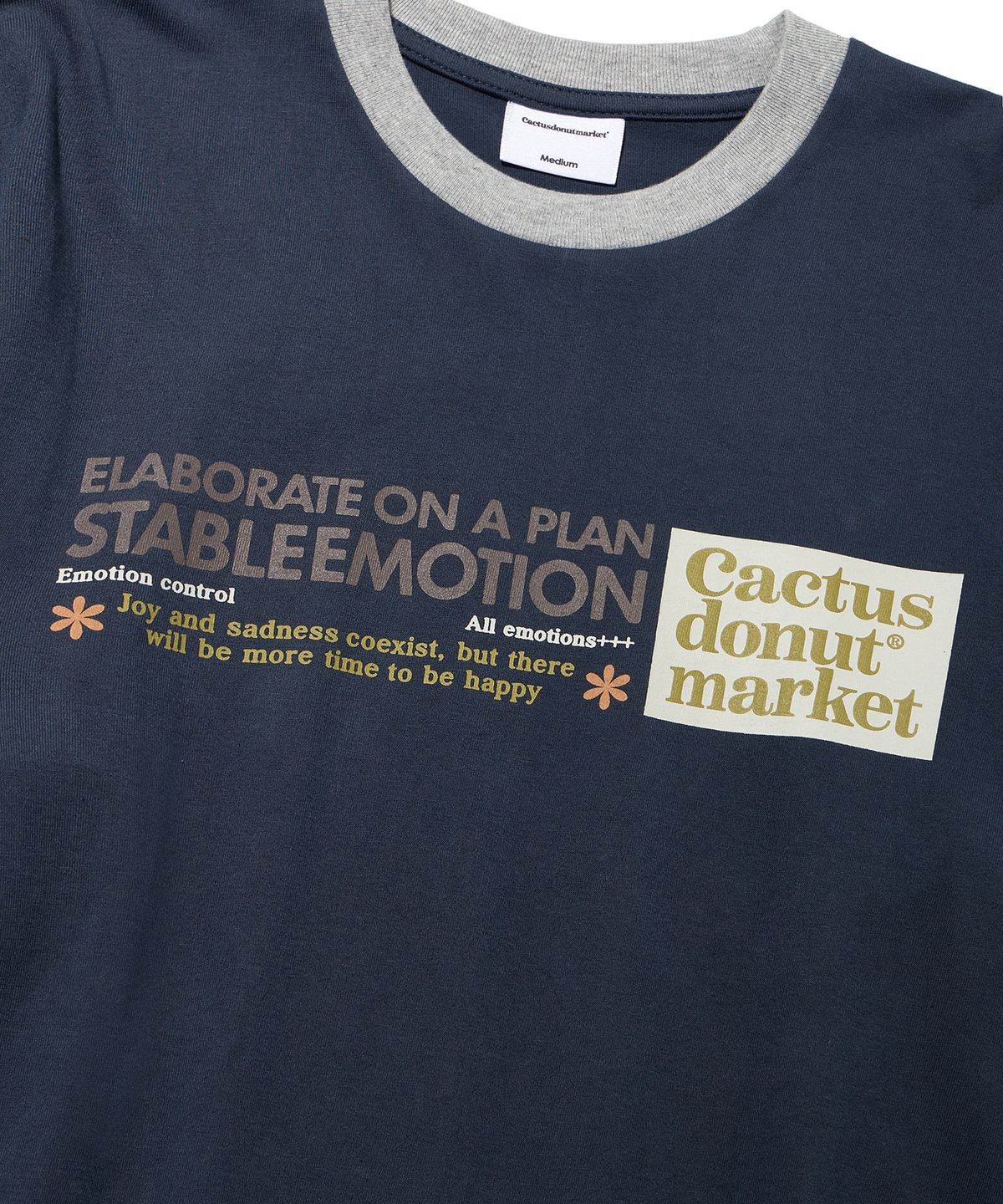 캑터스도넛마켓(CACTUSDONUTMARKET) Emotion LS Tee - BlueGray