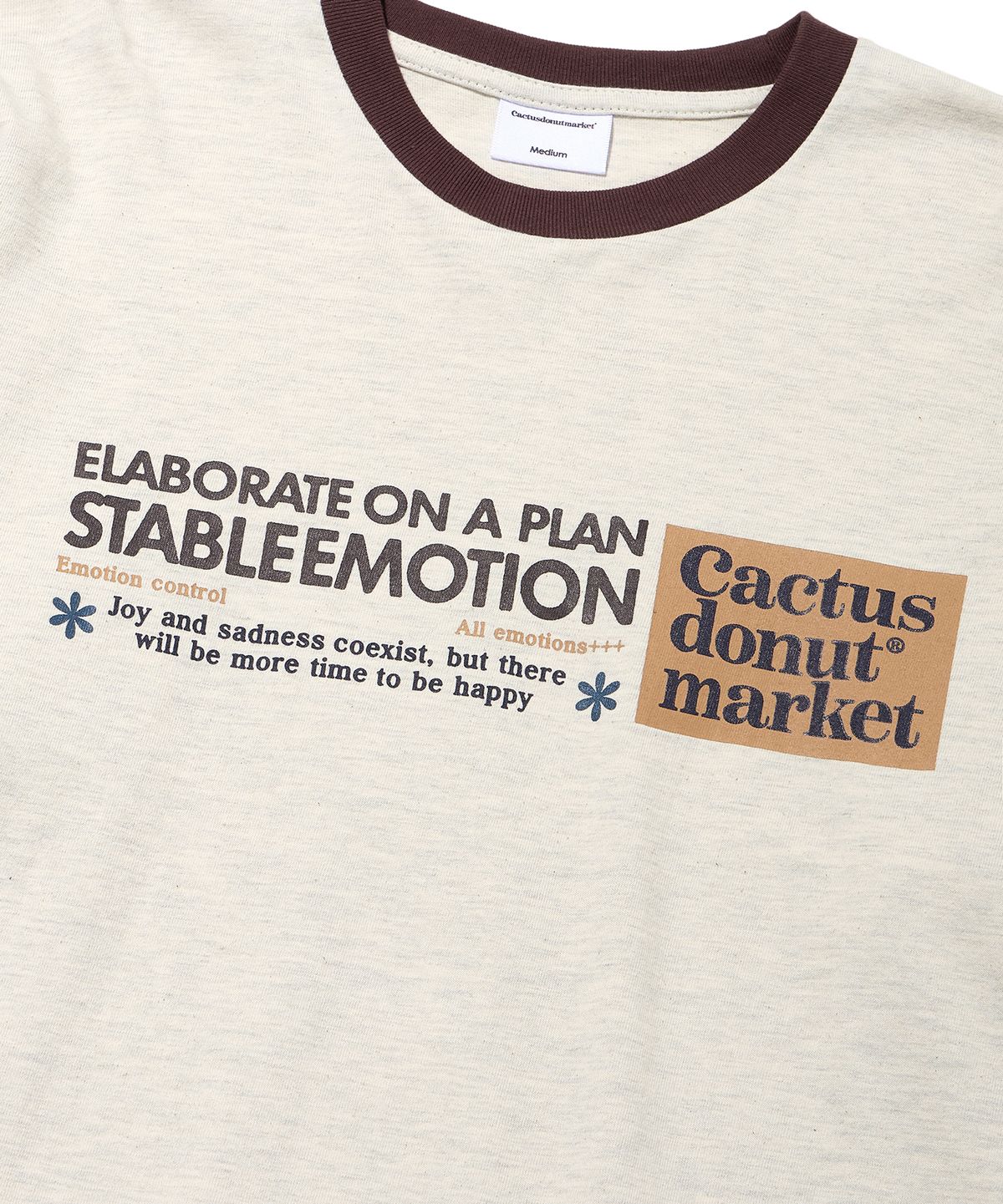 캑터스도넛마켓(CACTUSDONUTMARKET) Emotion LS Tee - Oatmeal