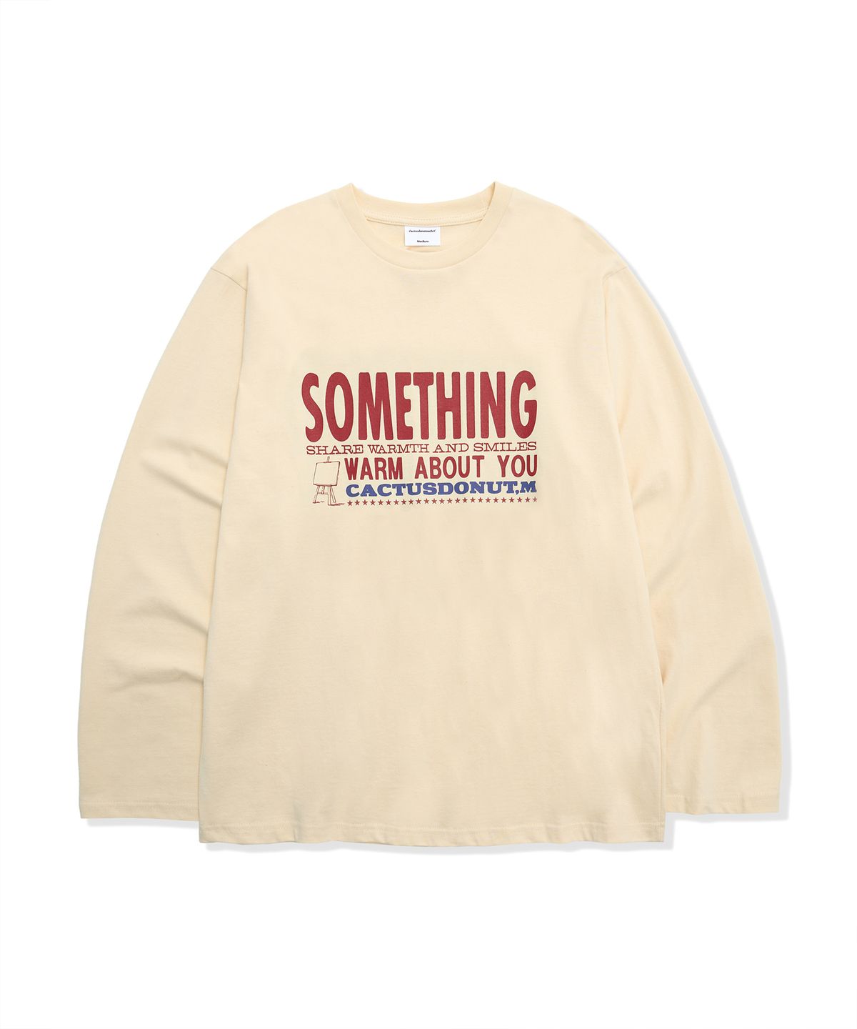 캑터스도넛마켓(CACTUSDONUTMARKET) Something Warm LS Tee - Cream