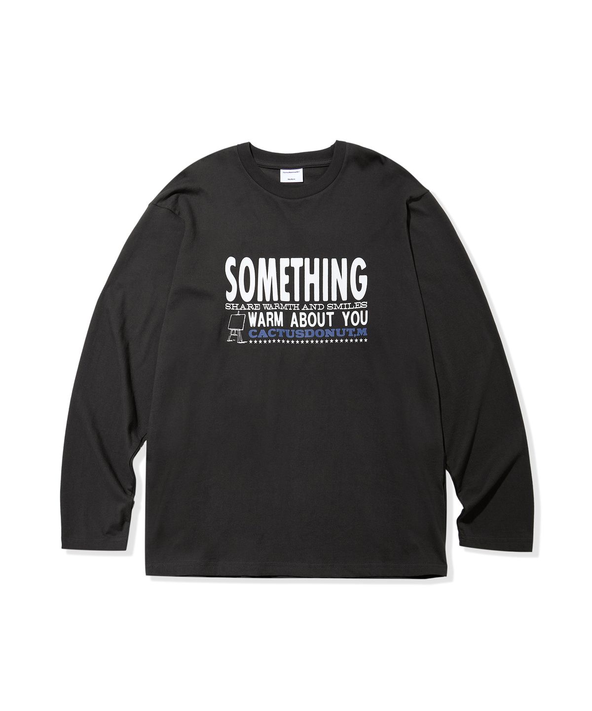 캑터스도넛마켓(CACTUSDONUTMARKET) Something Warm LS Tee - Charcoal