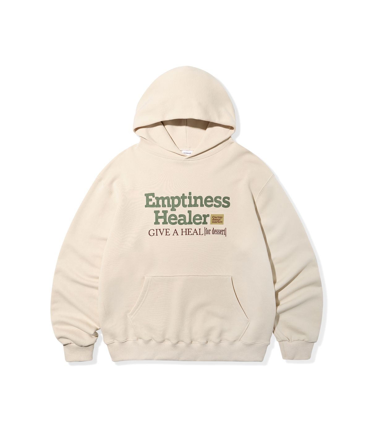 캑터스도넛마켓(CACTUSDONUTMARKET) Emptiness Healer Hoodie - Cream